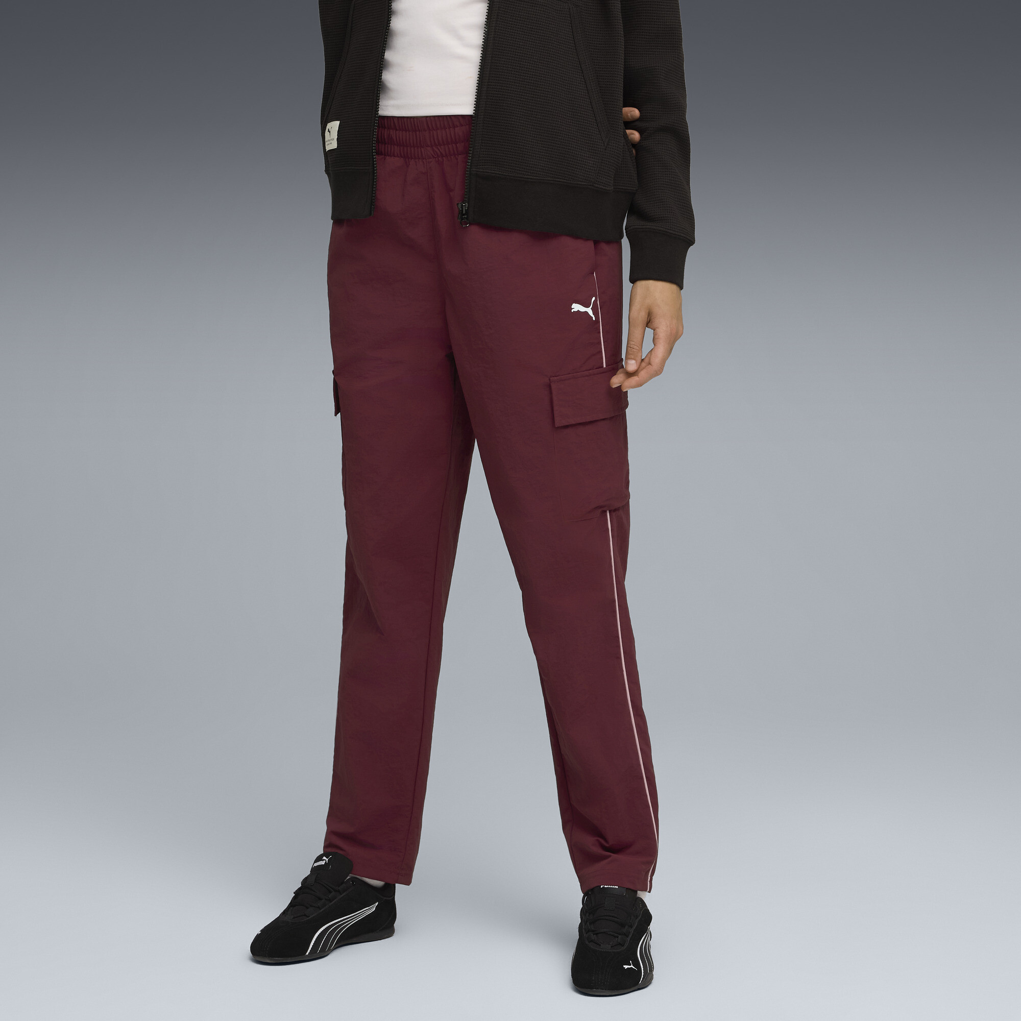 PUMA Sport Heritage Women's Woven Cargo Pants in Red, Size M