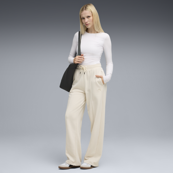 PUMA Class High-Waist Straight Pants Women, Alpine Snow, large-ZAF