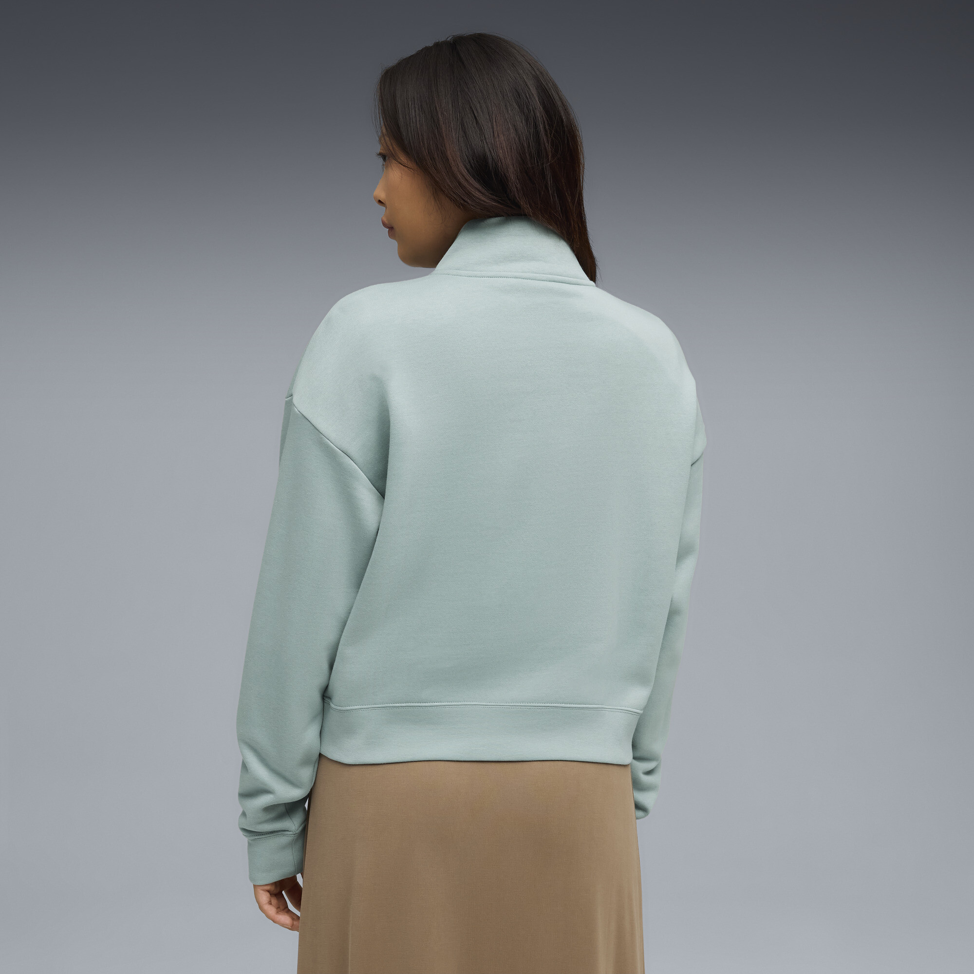 PUMA Class korte top met ronde hals en halve rits voor Dames, Maat S thumbnail 5