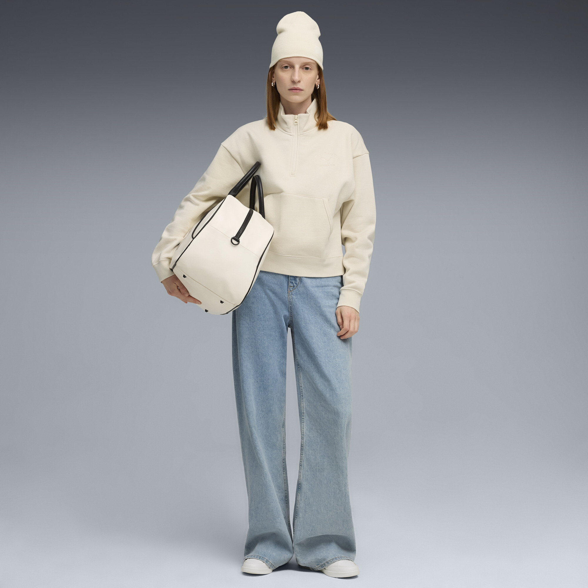 PUMA Class korte top met ronde hals en halve rits voor Dames, Maat L thumbnail 4