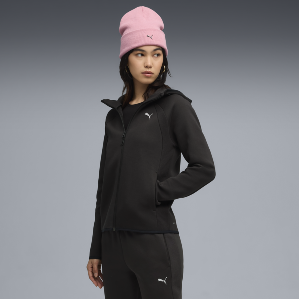 Campera con capucha Evostripe para mujer, PUMA Black, large-ARG