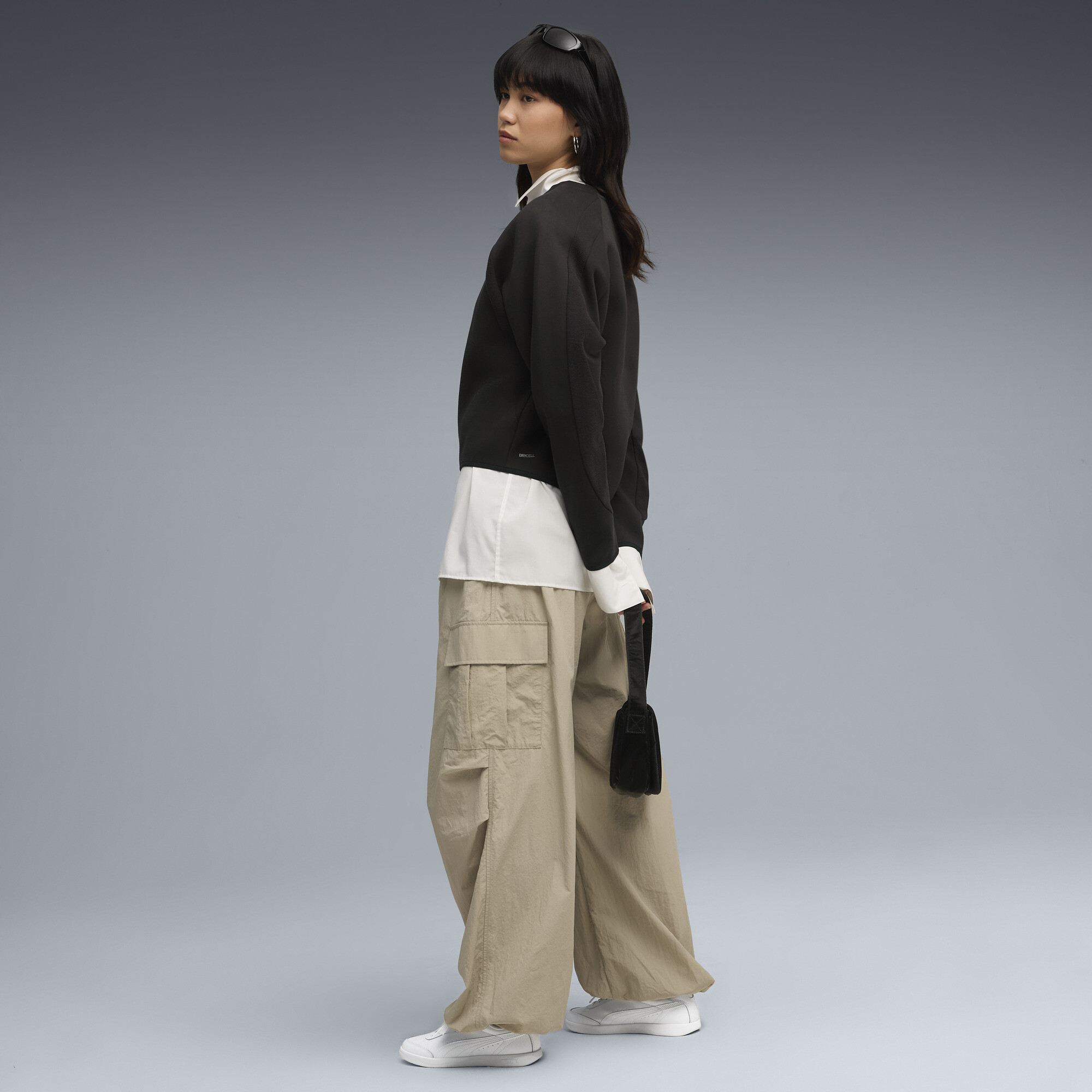 PUMA Evostripe Comfort korte top met ronde hals voor Dames, Zwart, Maat L thumbnail 4