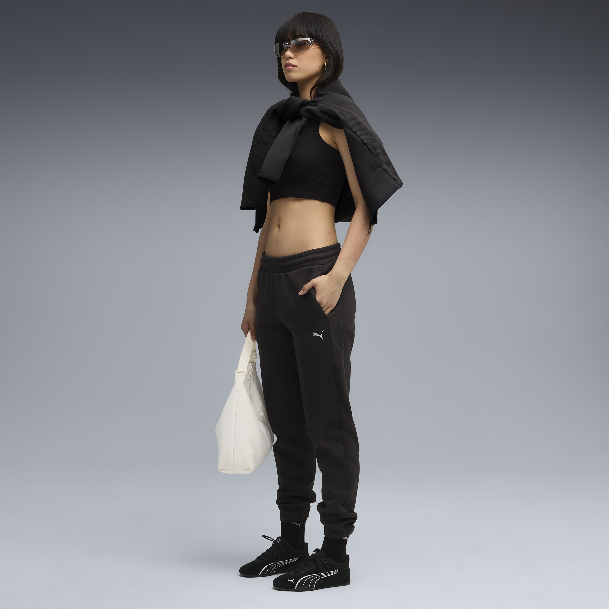 PUMA Evostripe sweatpant voor Dames, Zwart, Maat M thumbnail 4