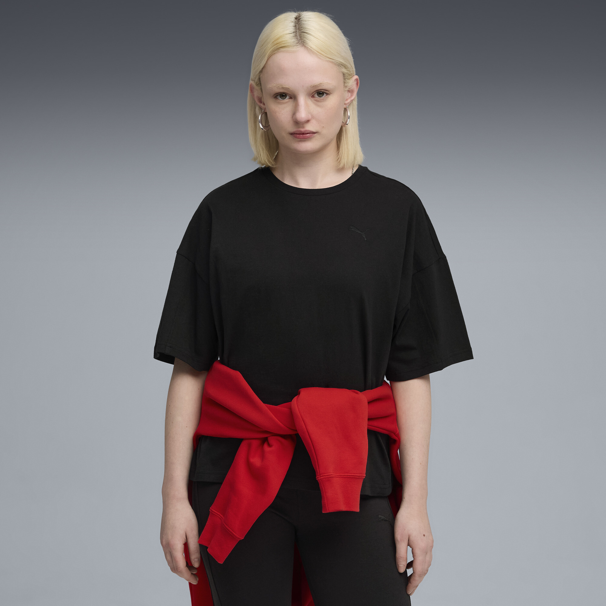 PUMA Her Women's Oversized T-Shirt in Black, Size XL