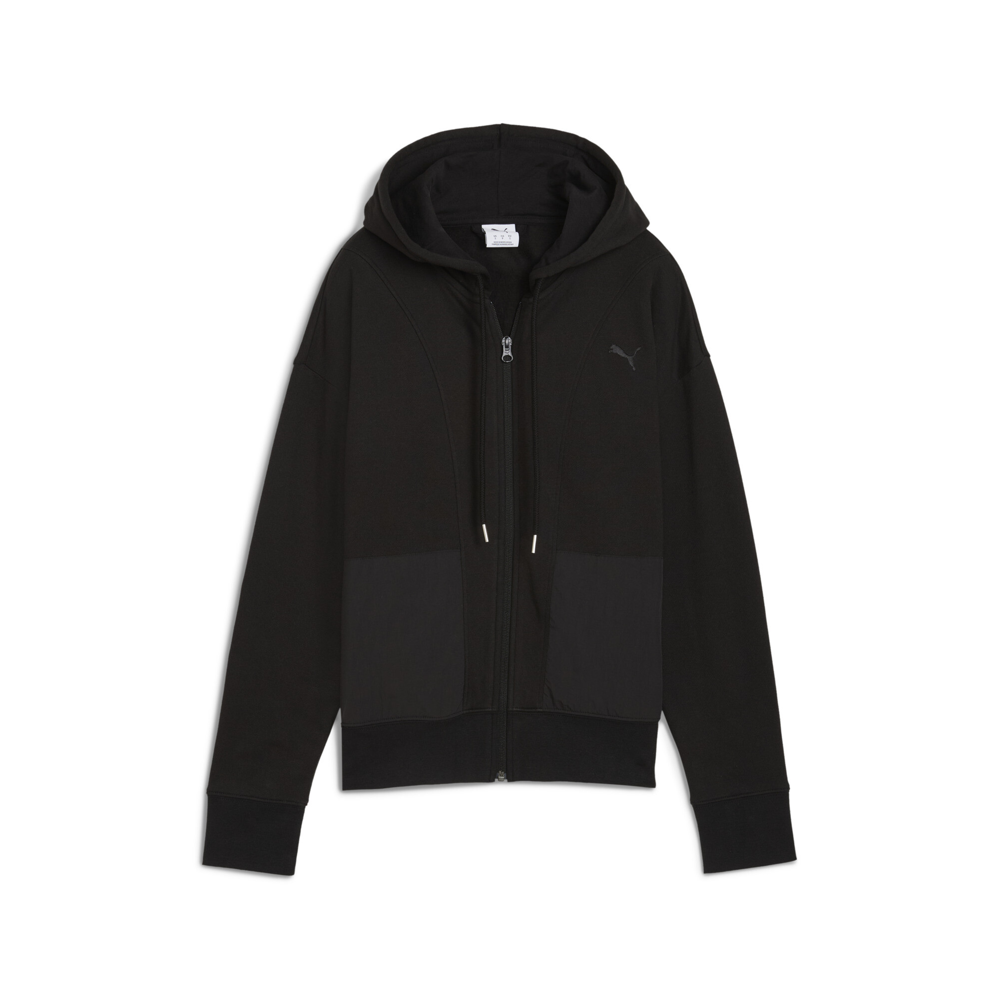 PUMA HER relaxte hoodie met volledige rits voor Dames, Zwart, Maat M thumbnail 3