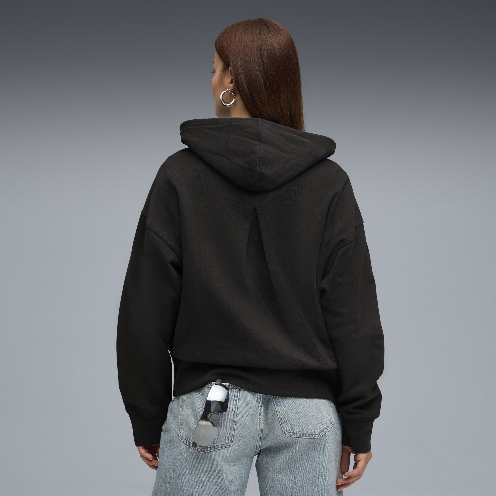 PUMA HER oversized hoodie voor Dames, Zwart, Maat M thumbnail 5