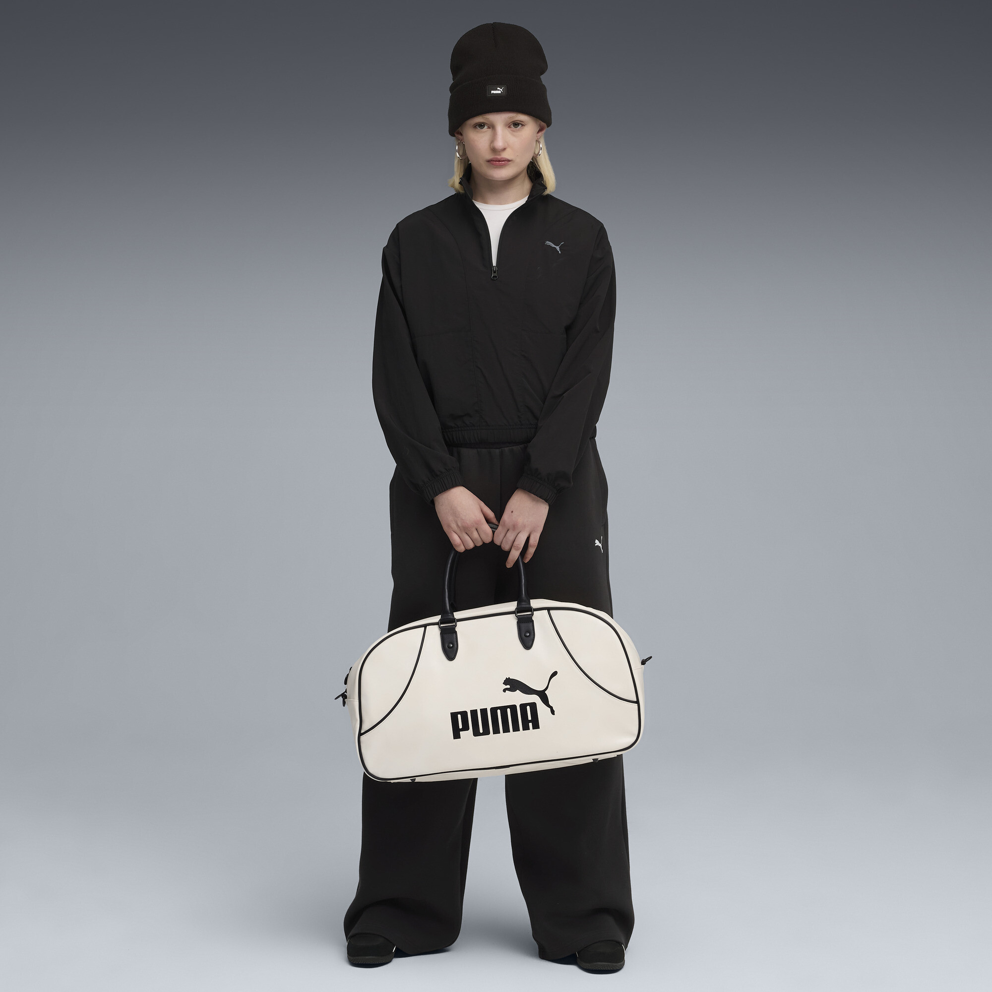 PUMA HER relaxte top met halve rits voor Dames, Zwart, Maat XS thumbnail 4