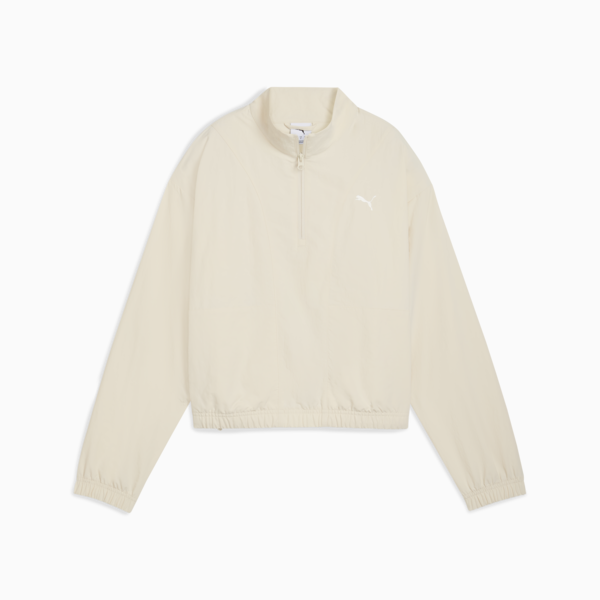 HER Relaxed Half-Zip Crew Women, Alpine Snow, large-ZAF