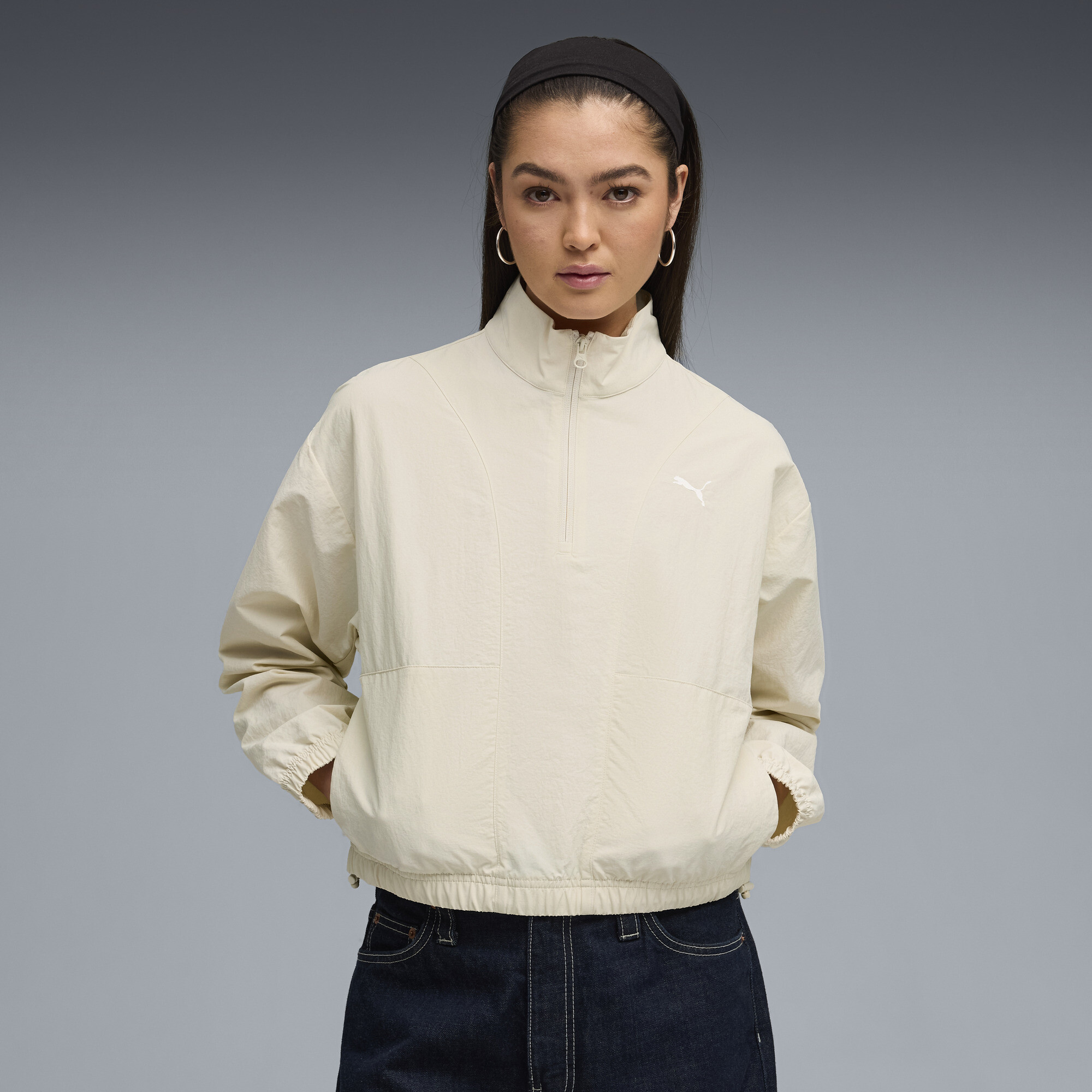 Suéter HER Relaxed Half-Zip Feminina | white | PUMA
