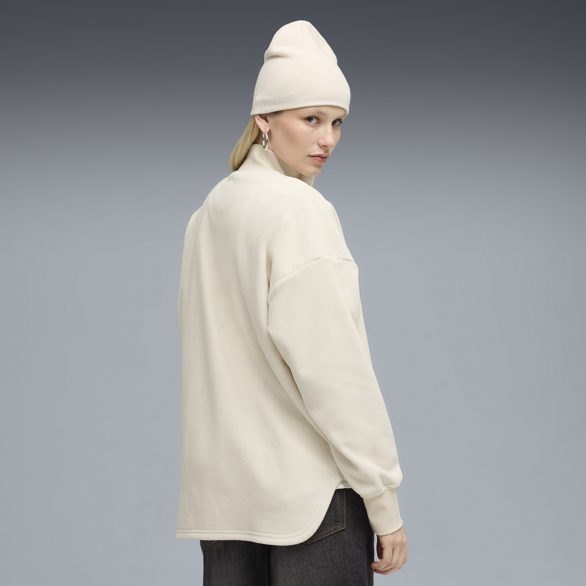 PUMA HER Oversized wintertop met ronde hals en halve rits voor Dames, Maat S thumbnail 5
