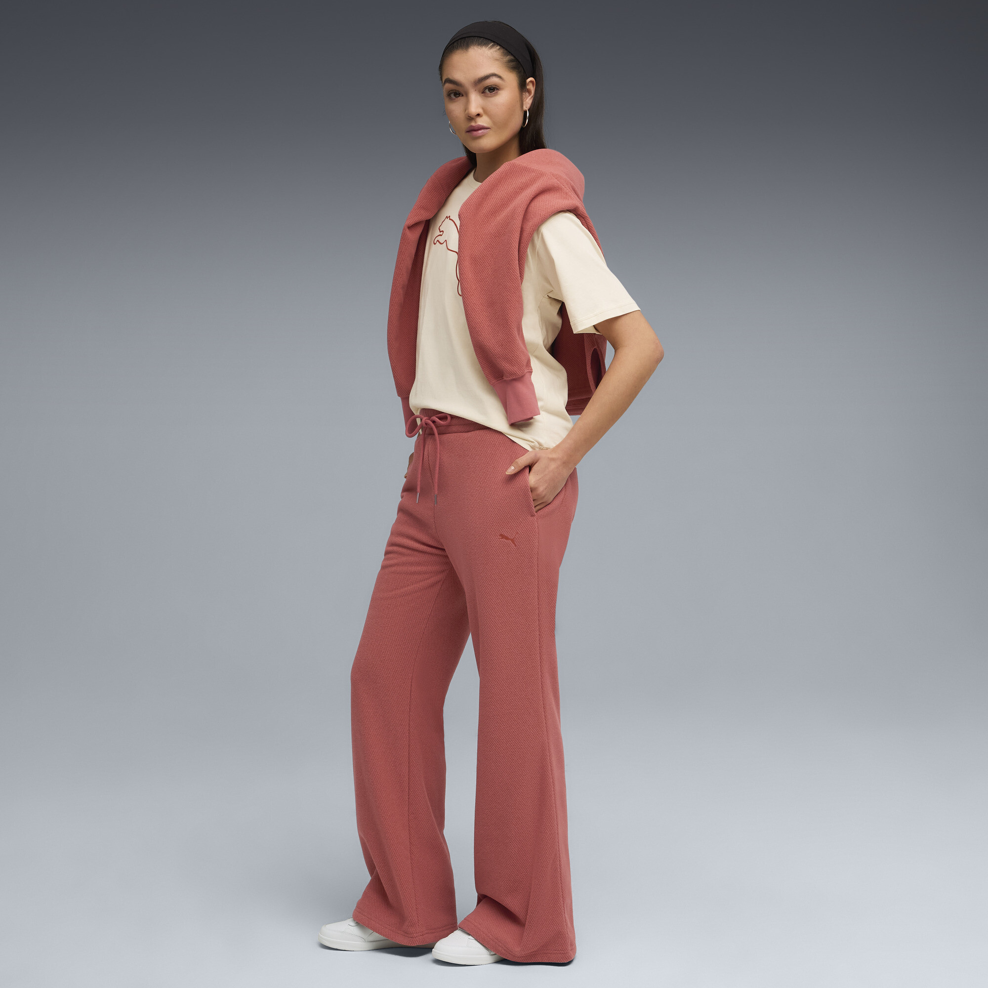 PUMA HER winterbroek met hoge taille voor Dames, Rood, Maat XXS thumbnail 4