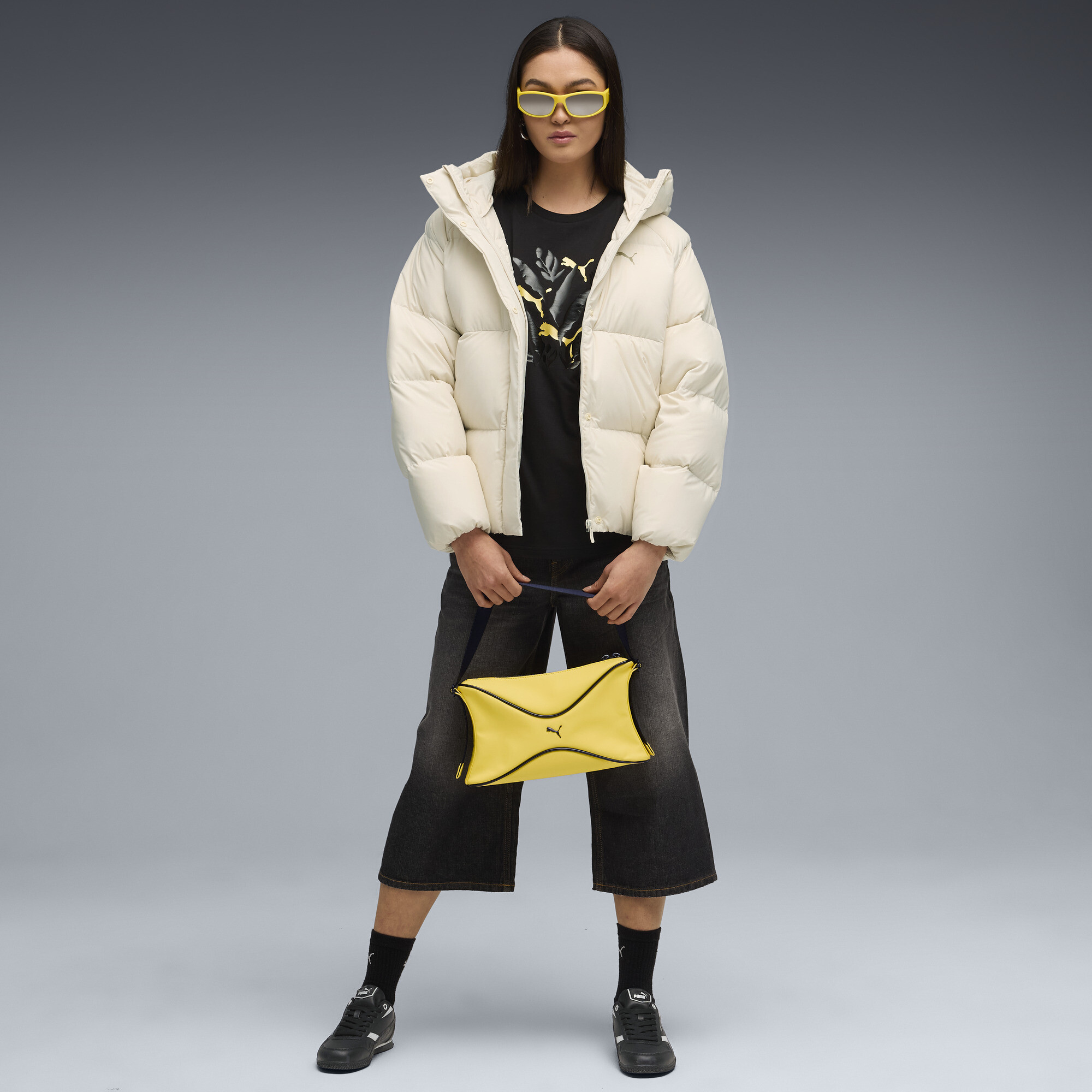 PUMA Graphic Relaxed Leaf T-shirt voor Dames, Zwart, Maat M thumbnail 4