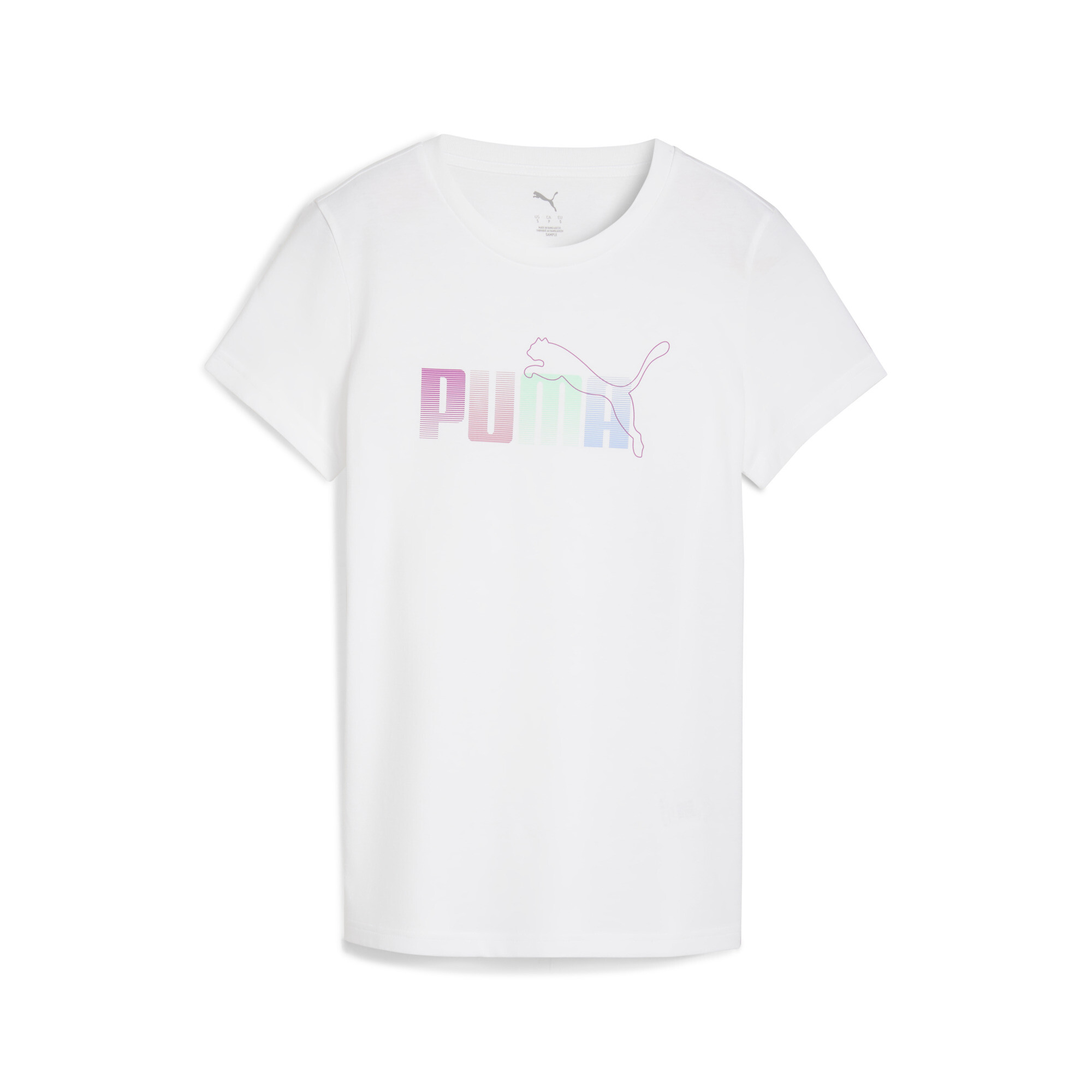 PUMA Graphic Stacked T-shirt voor Dames, Wit, Maat XL thumbnail 3
