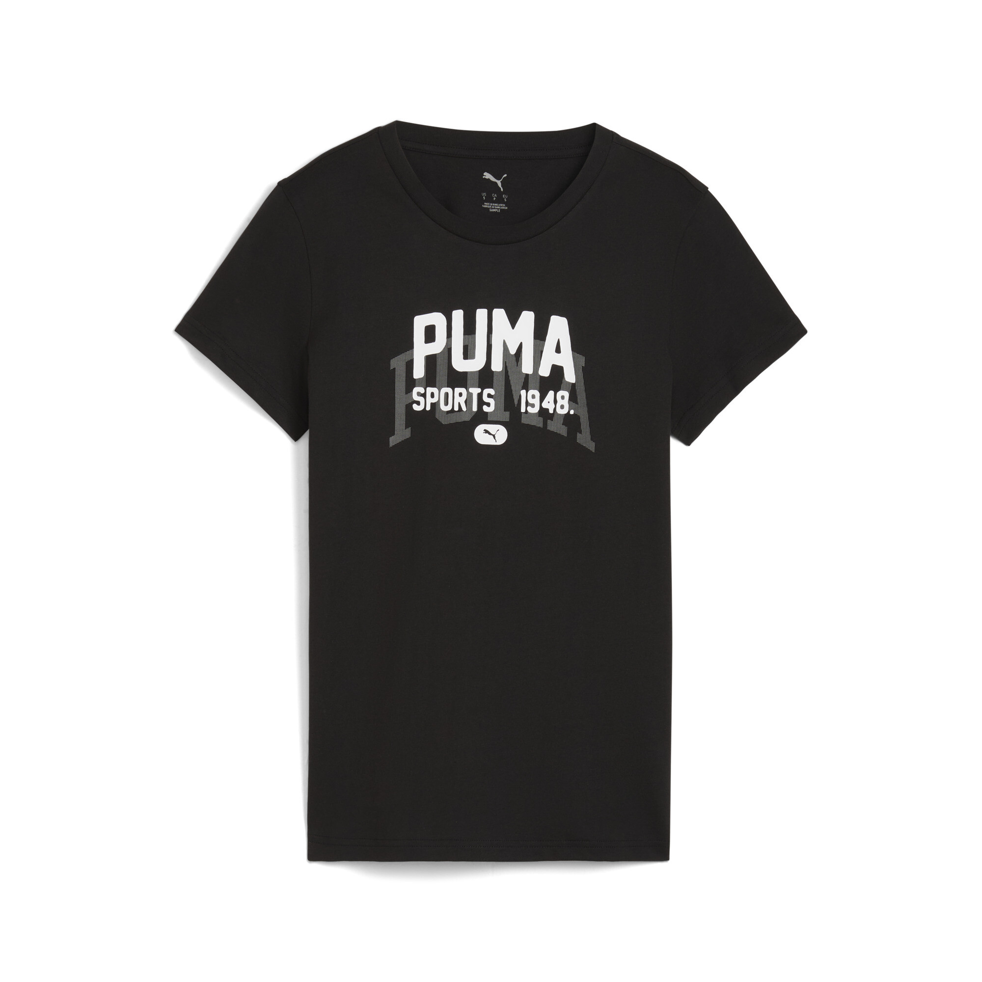 PUMA Graphic Varsity T-shirt voor Dames, Zwart, Maat XS thumbnail 3