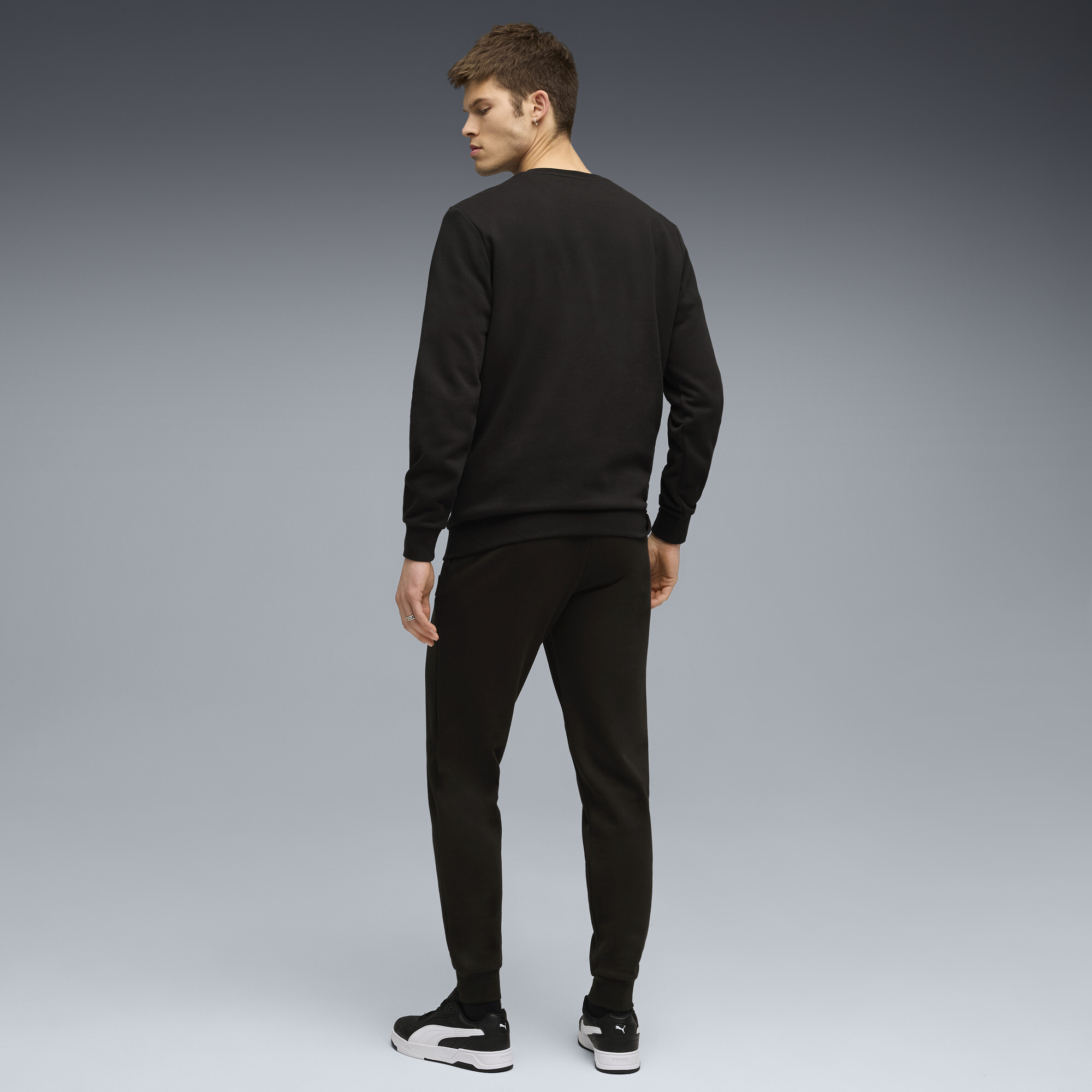 PUMA Essentials Elevated trainingspak met ronde hals voor Heren, Zwart, Maat S thumbnail 5