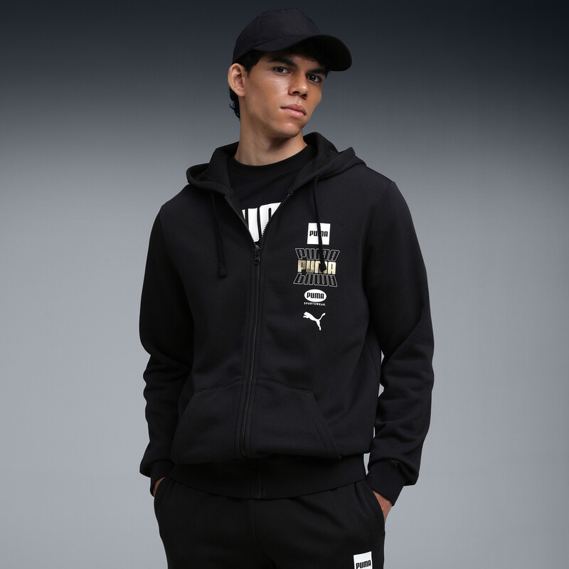 

Men's PUMA Essentials Logo Lab Foil Print Full-Zip Hoodie