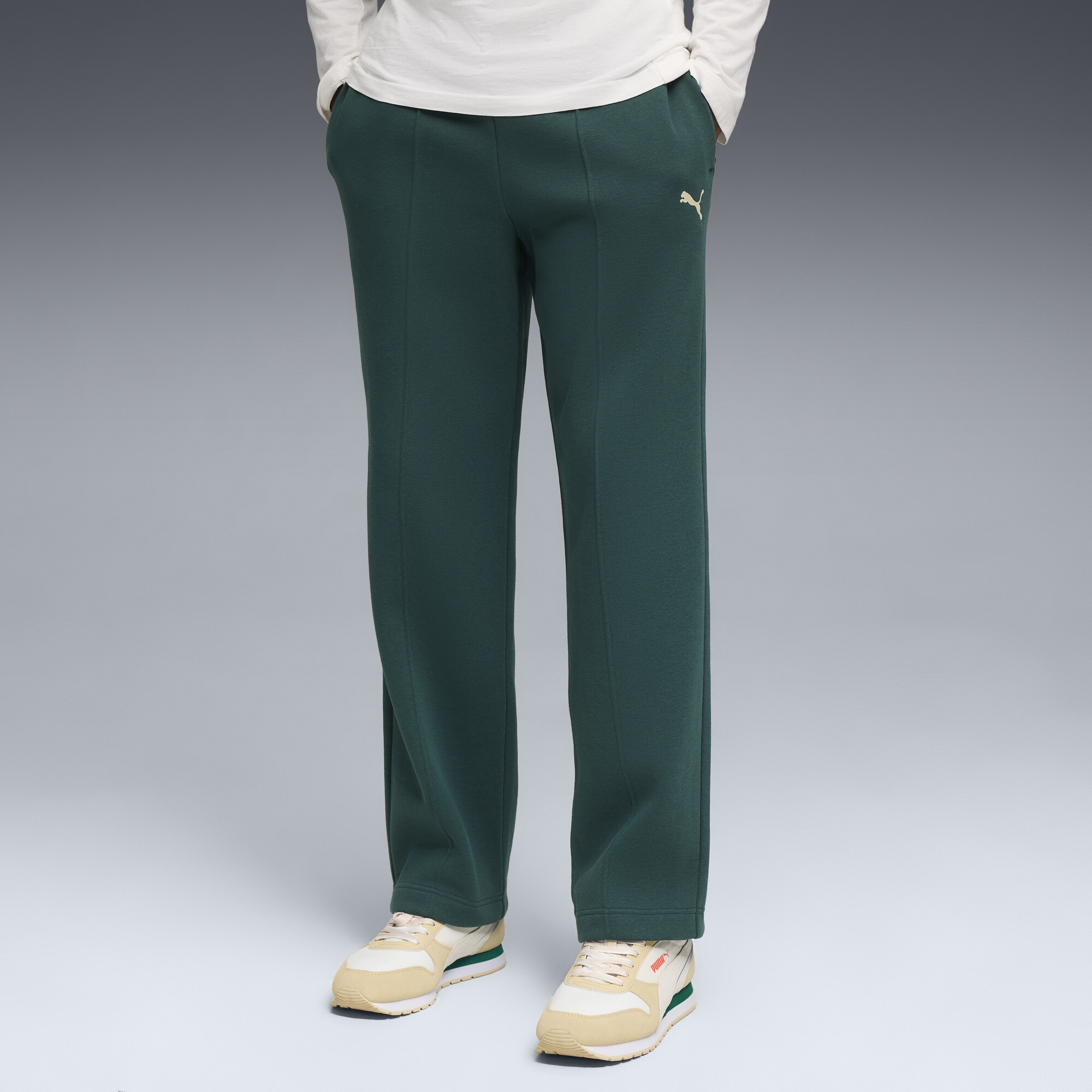 PUMA Class Relaxed Pintuck sweatpants voor Heren, Groen, Maat L