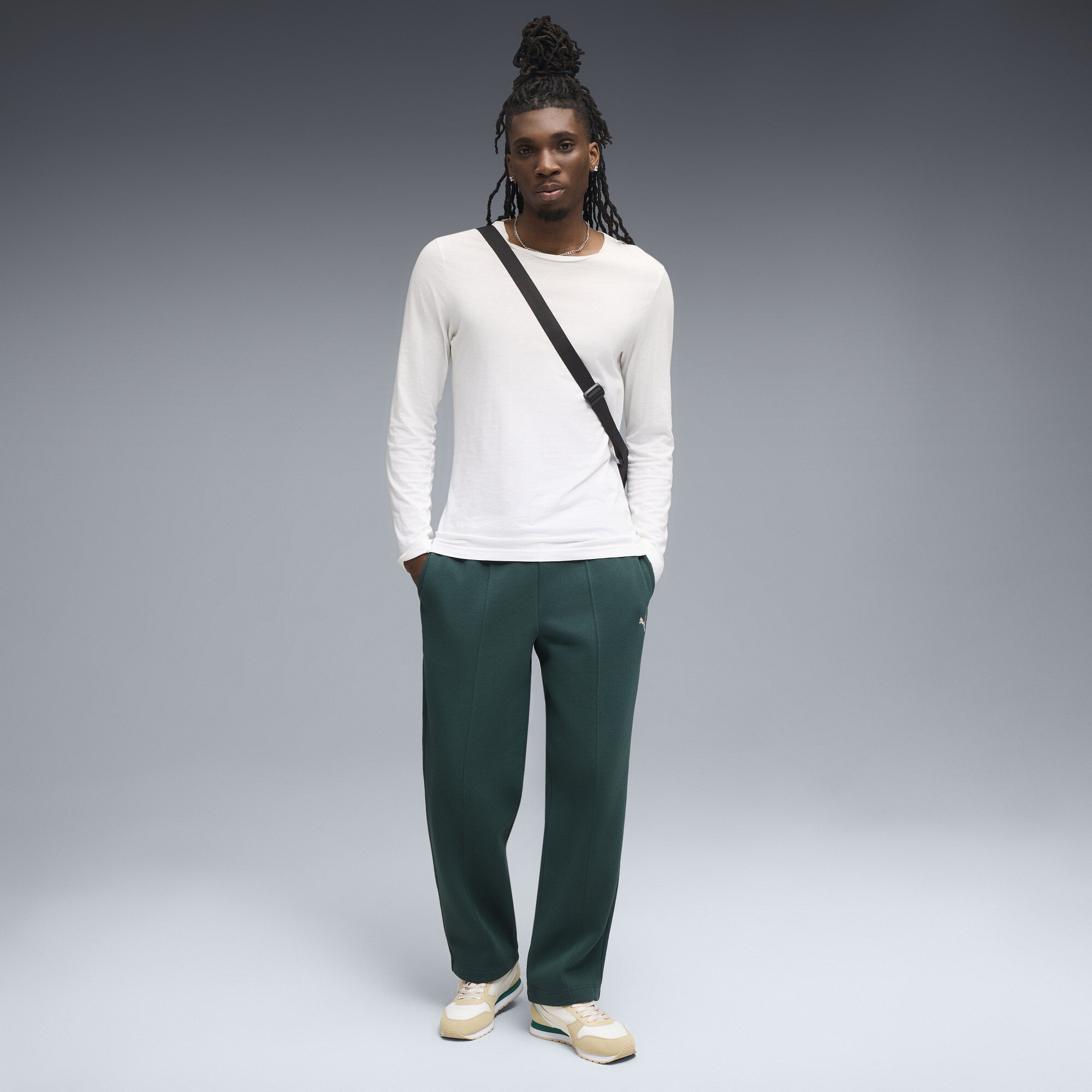 PUMA Class Relaxed Pintuck sweatpants voor Heren, Groen, Maat L thumbnail 4