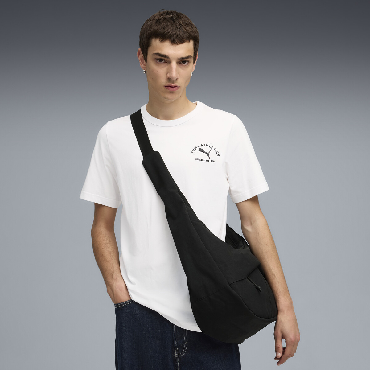 PUMA Class Graphic T-Shirt Men in White, Large