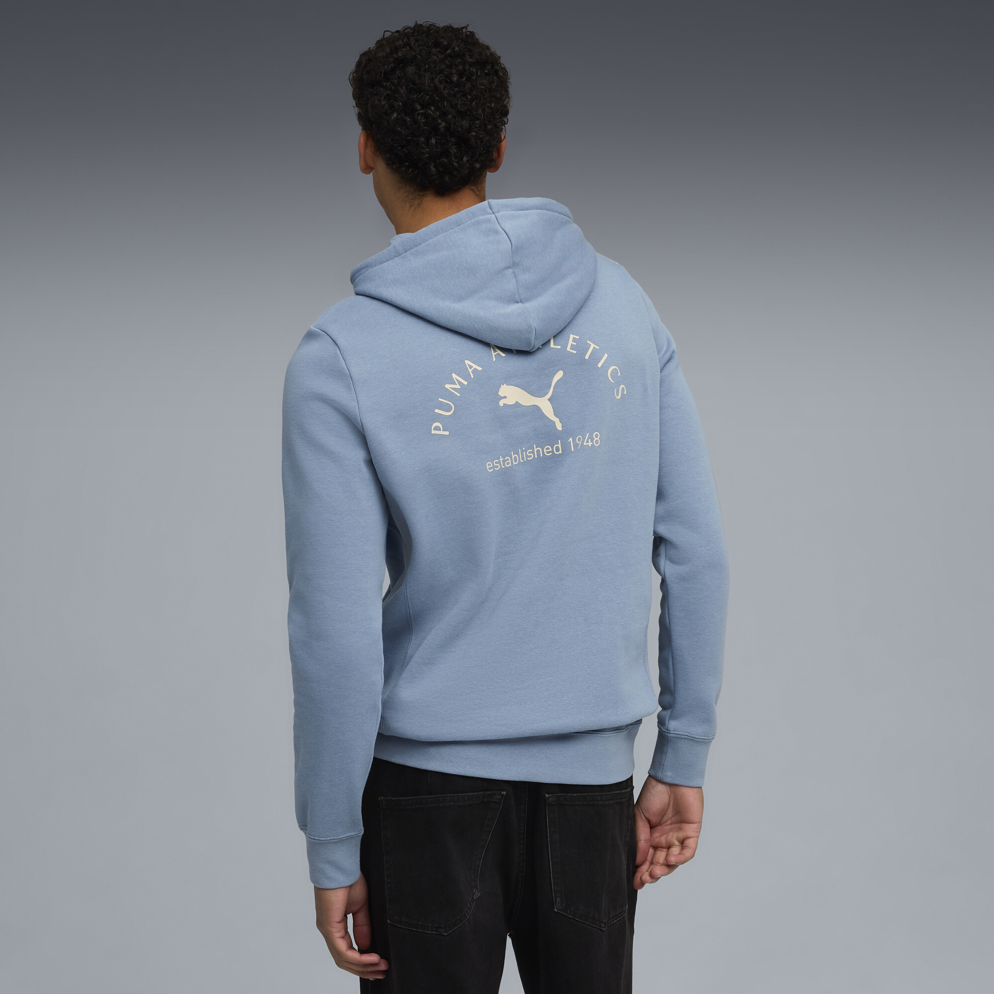 PUMA Class hoodie met print voor Heren, Blauw, Maat M thumbnail 5