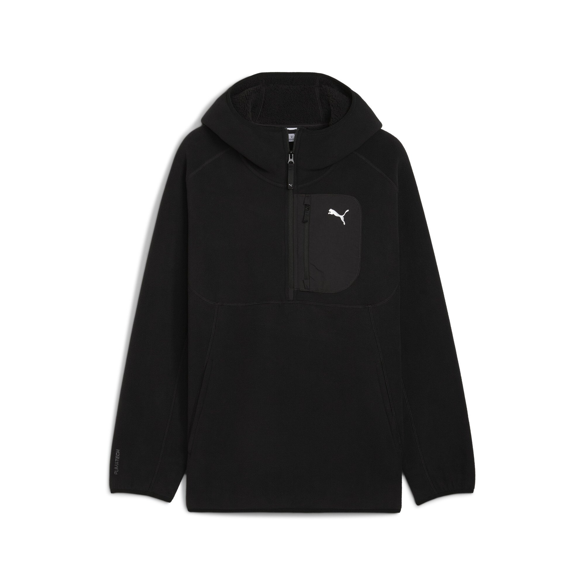 Худи PUMATECH Half-Zip Hoodie Men | Цвет: Черный | Puma Black