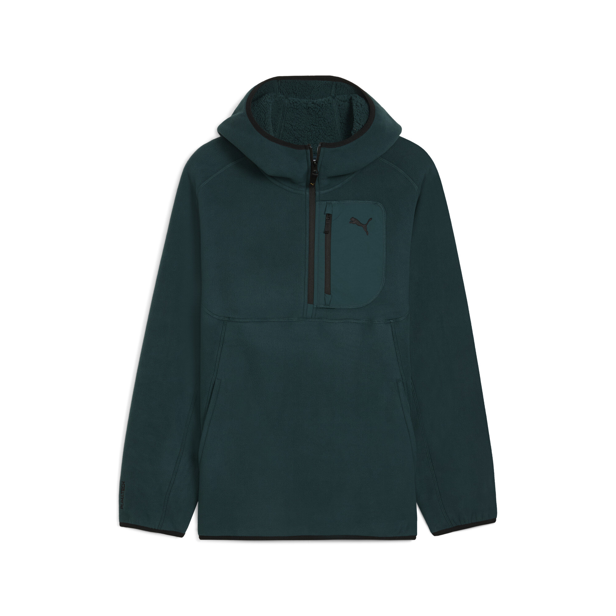 Худи PUMATECH Half-Zip Hoodie Men | Цвет: Зеленый | Green Terrain
