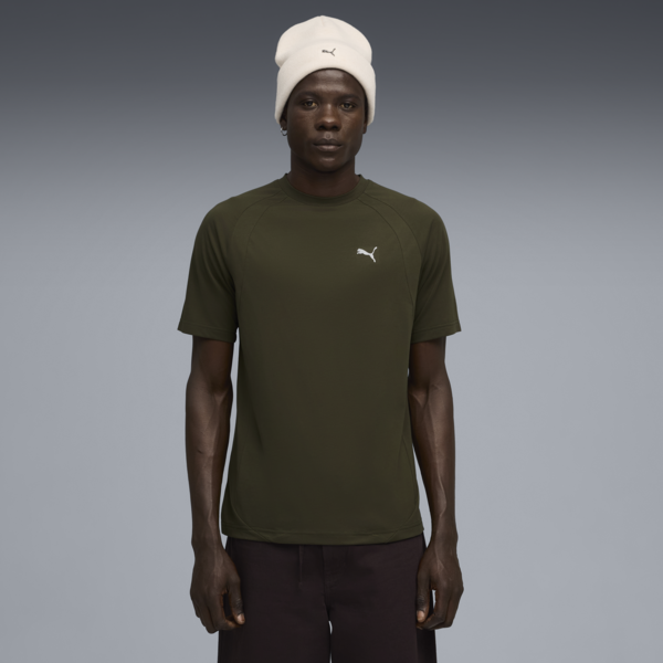 Remera Evostripe para hombre, Dark Olive, large-ARG