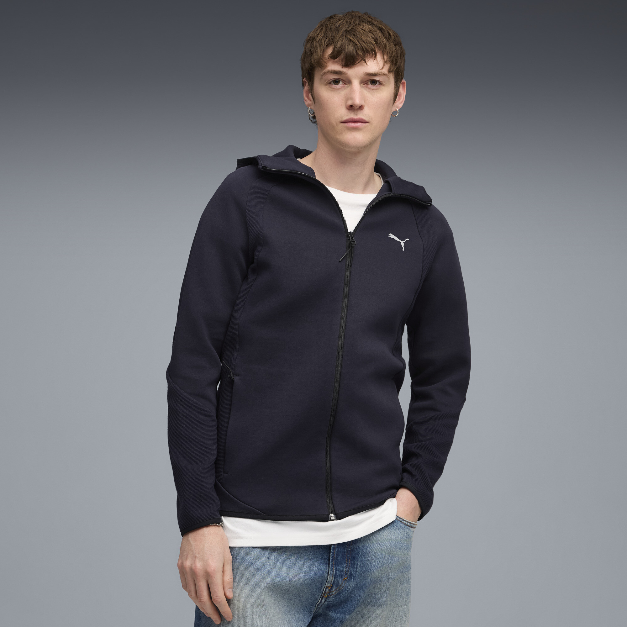 PUMA Evostripe Men's Hoodie in Blue, Size S