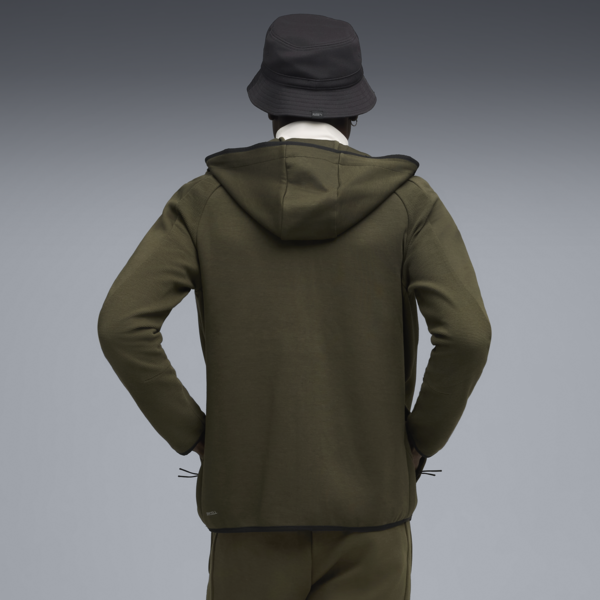Campera con capucha Evostripe para hombre, Dark Olive, large-ARG