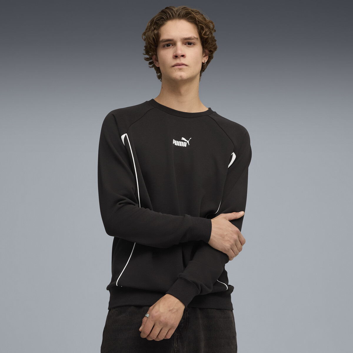 PUMA Sport Crew Top Men in Black, XL