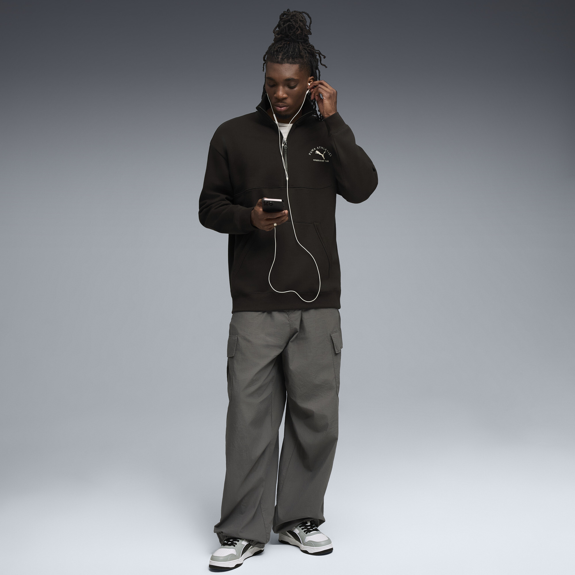 PUMA Class sweater met halve rits voor Heren, Zwart, Maat XS thumbnail 4