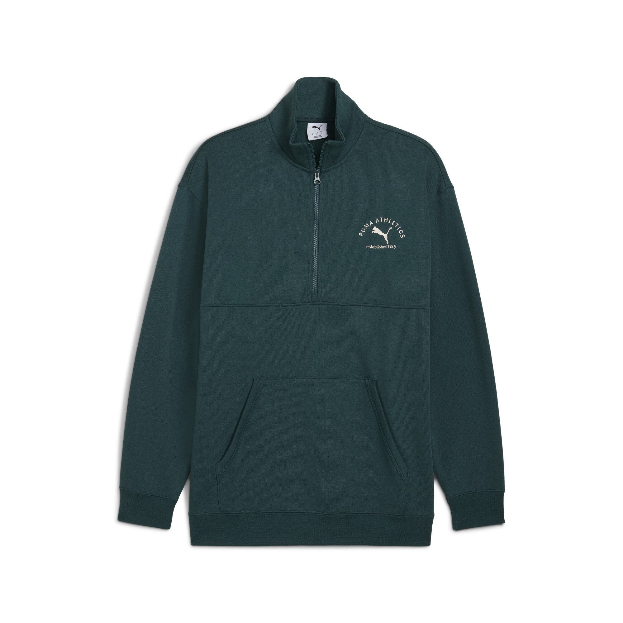 PUMA Class sweater met halve rits voor Heren, Groen, Maat XS thumbnail 3