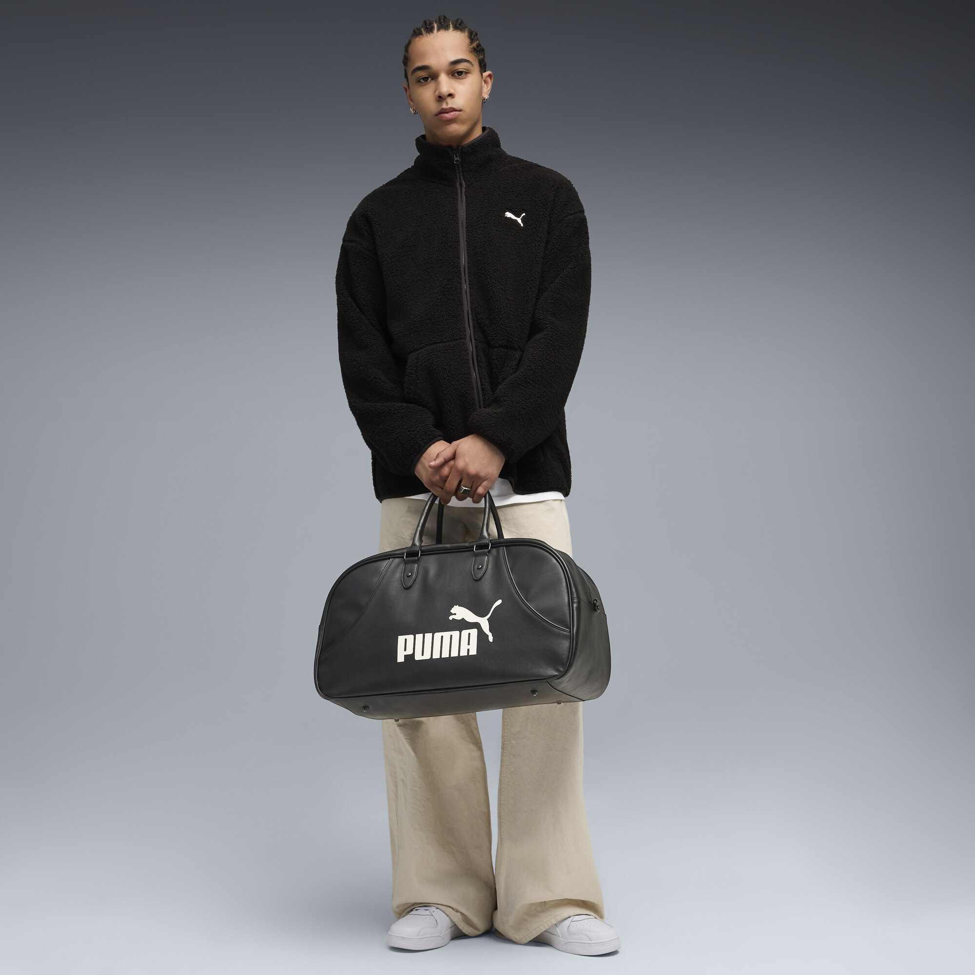 PUMA Essentials Elevated relaxte winterse sherpa met volledige ritssluiting voor Heren, Zwart, Maat S thumbnail 4