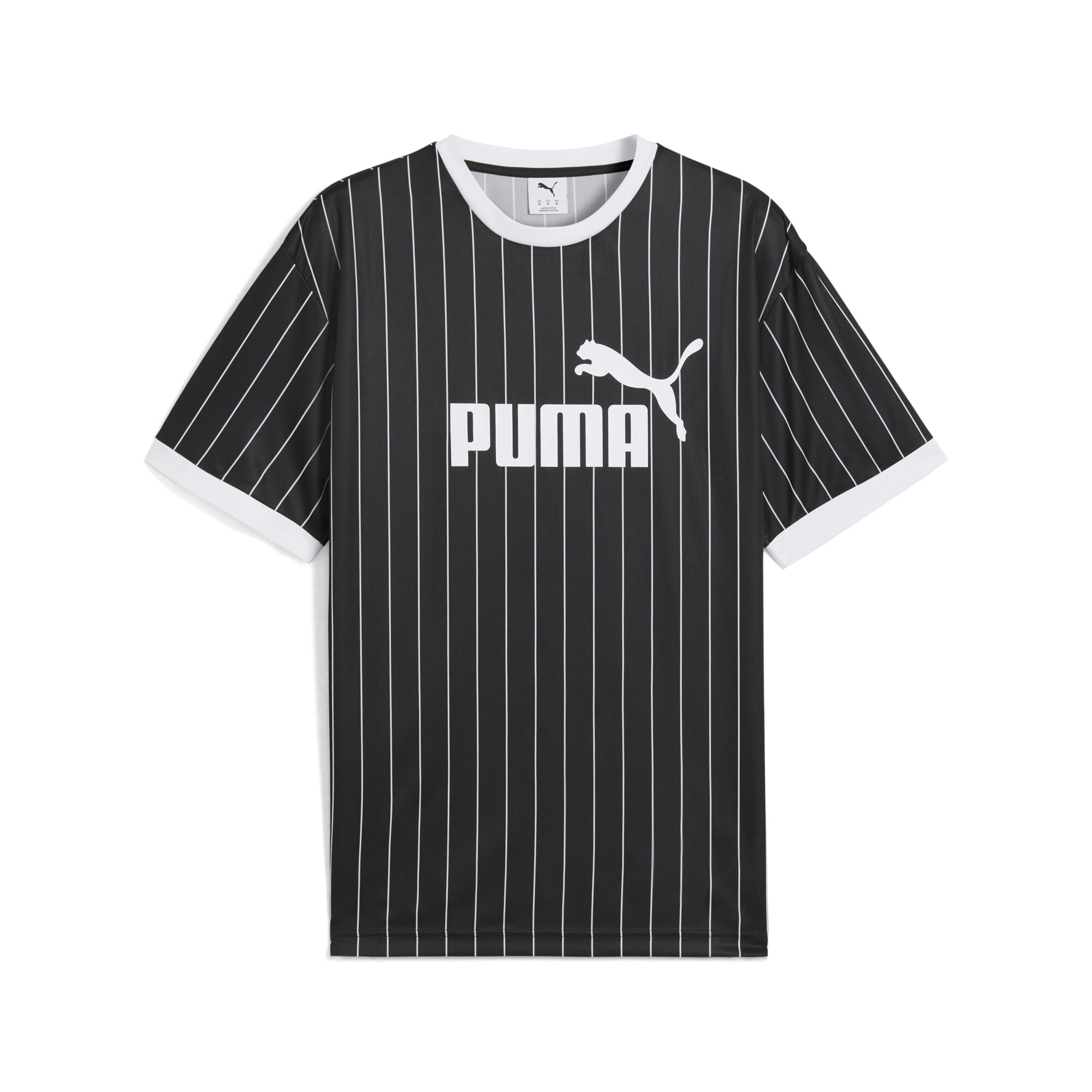 PUMA Essentials gestreept shirt voor Heren, Zwart, Maat XXL thumbnail 3