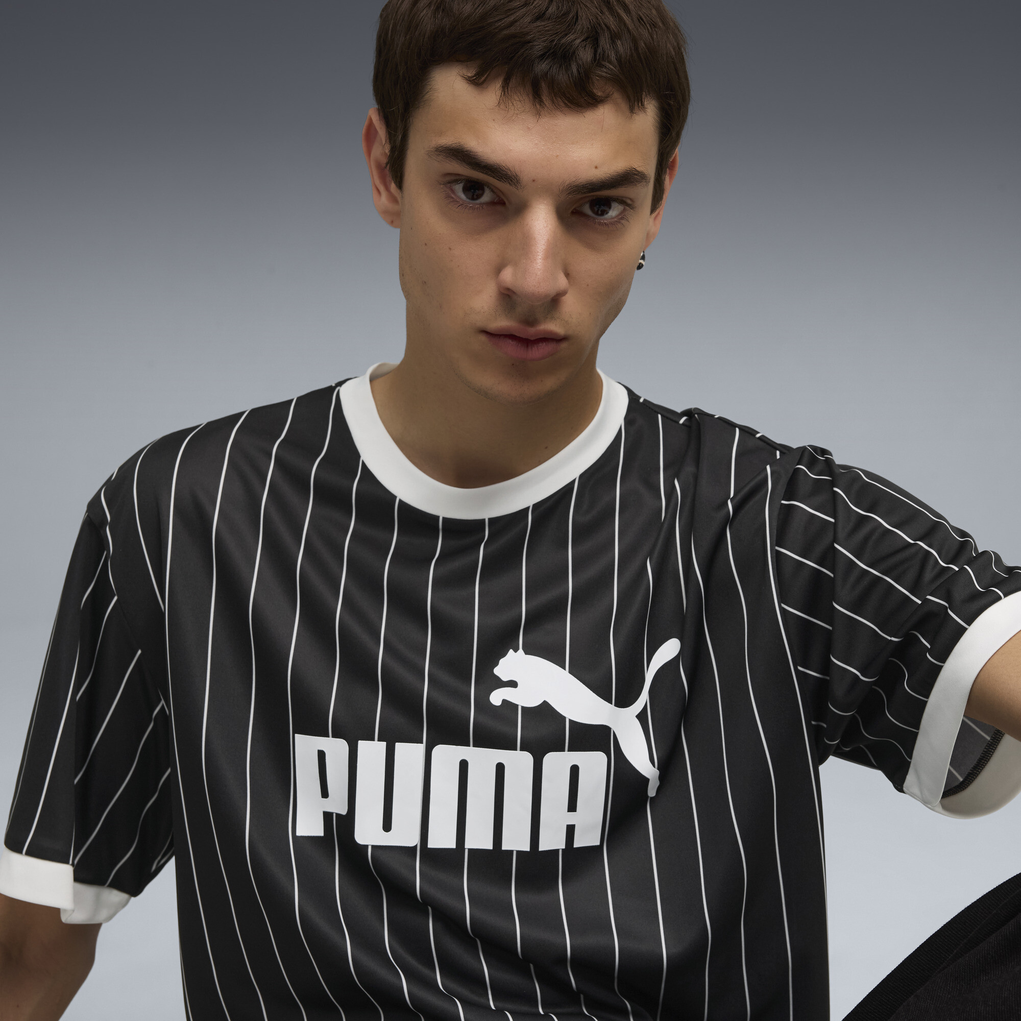 PUMA Essentials gestreept shirt voor Heren, Zwart, Maat XXL thumbnail 7