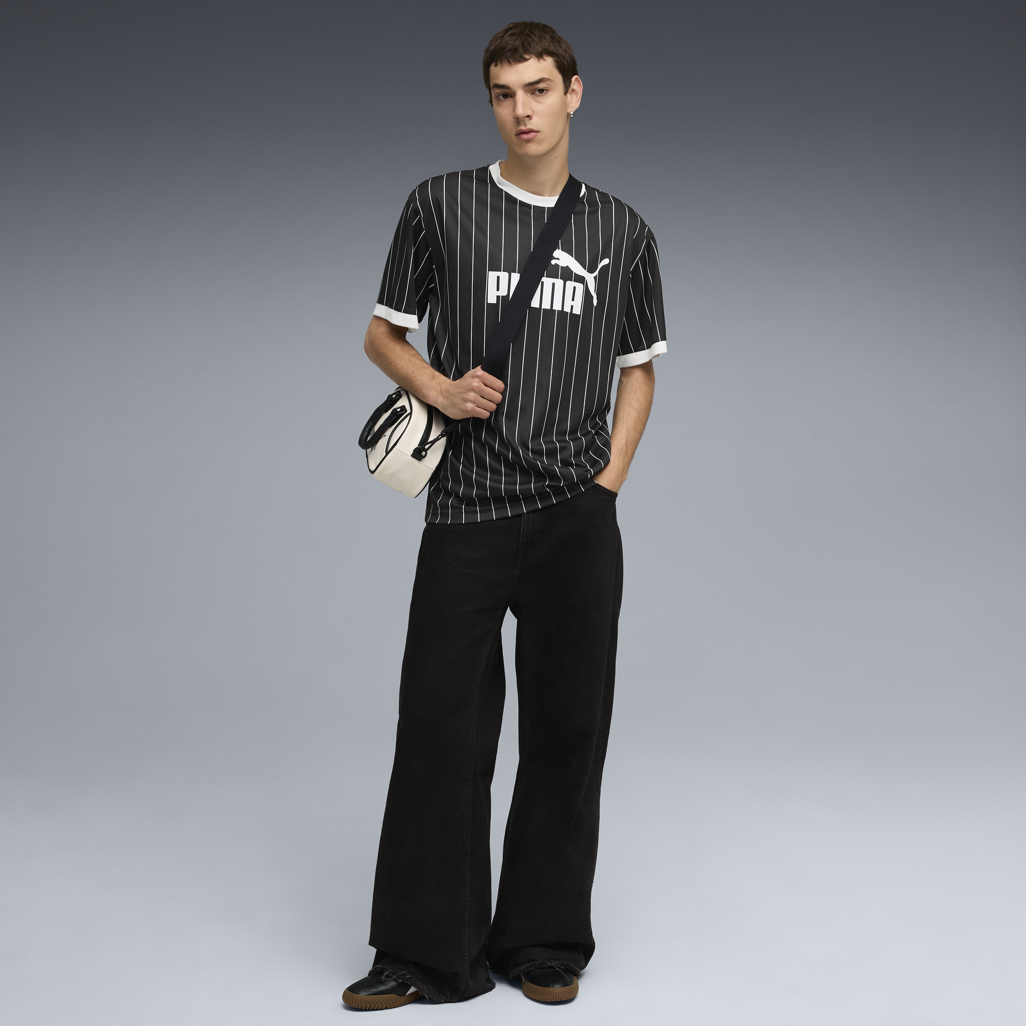 PUMA Essentials gestreept shirt voor Heren, Zwart, Maat XXL thumbnail 6