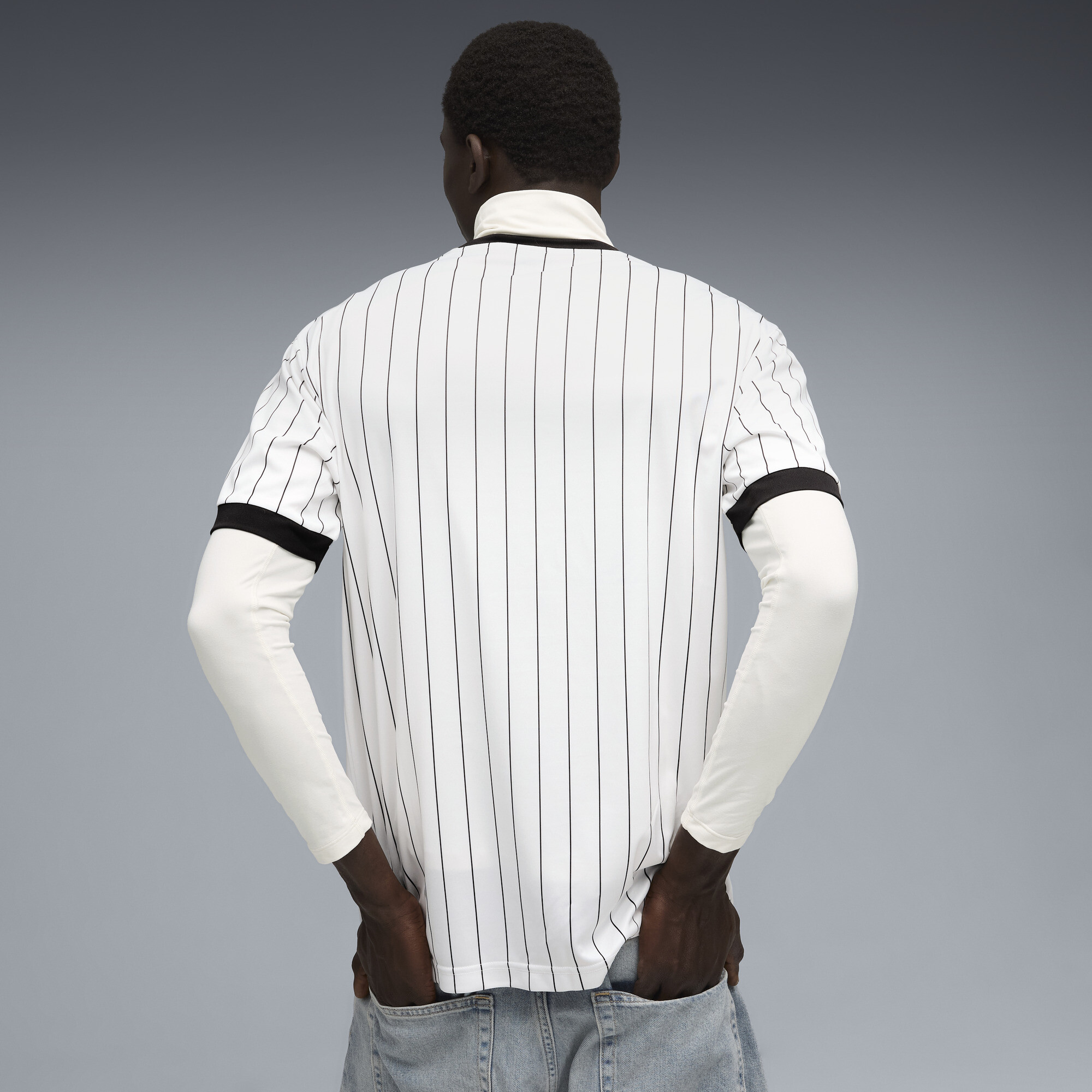 PUMA Essentials gestreept shirt voor Heren, Wit, Maat L thumbnail 5