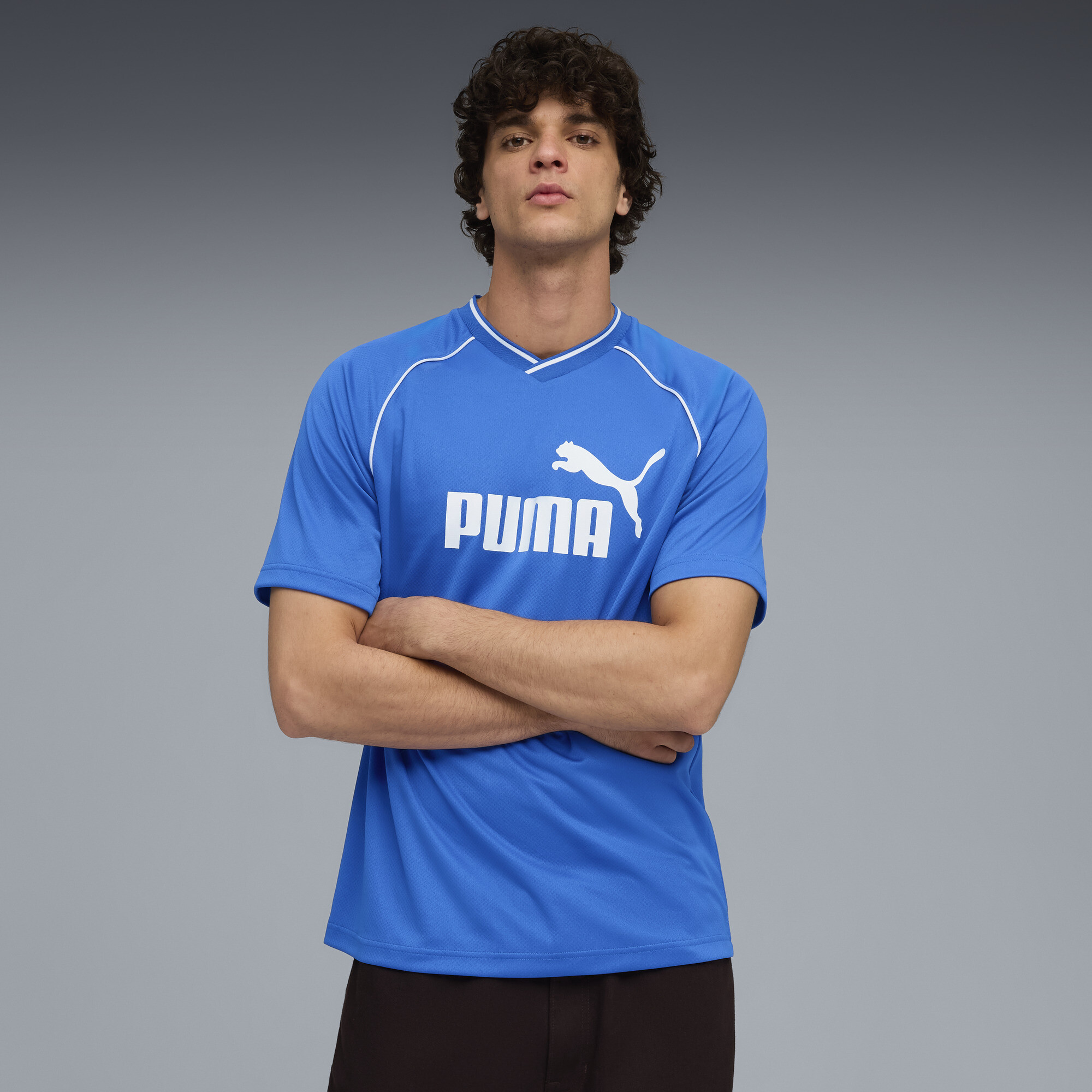 Puma Essentials Soccer Jersey Men In Blue