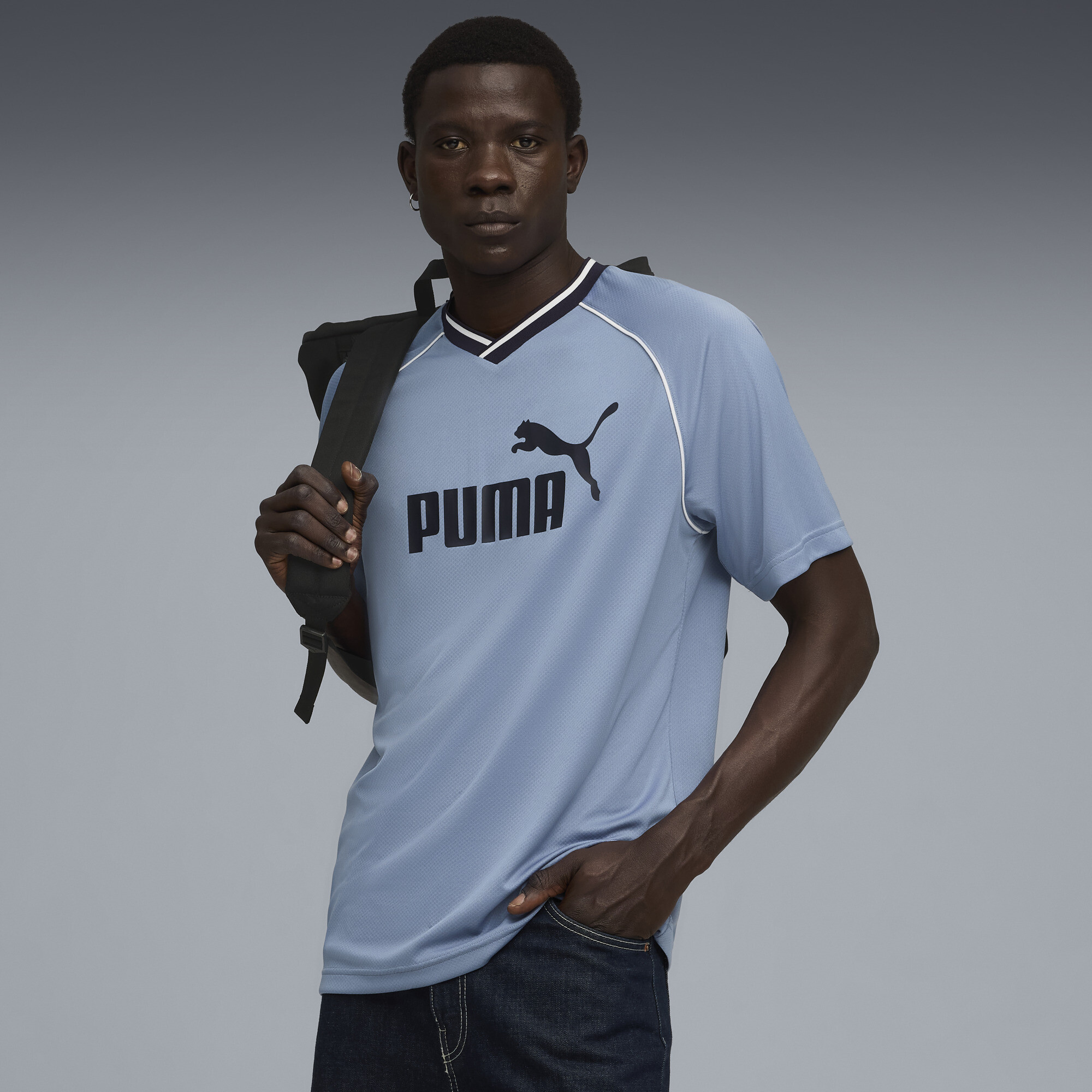 Puma Essentials Fußballtrikot Herren | Mit Plain | Cool Blue | Größe: S