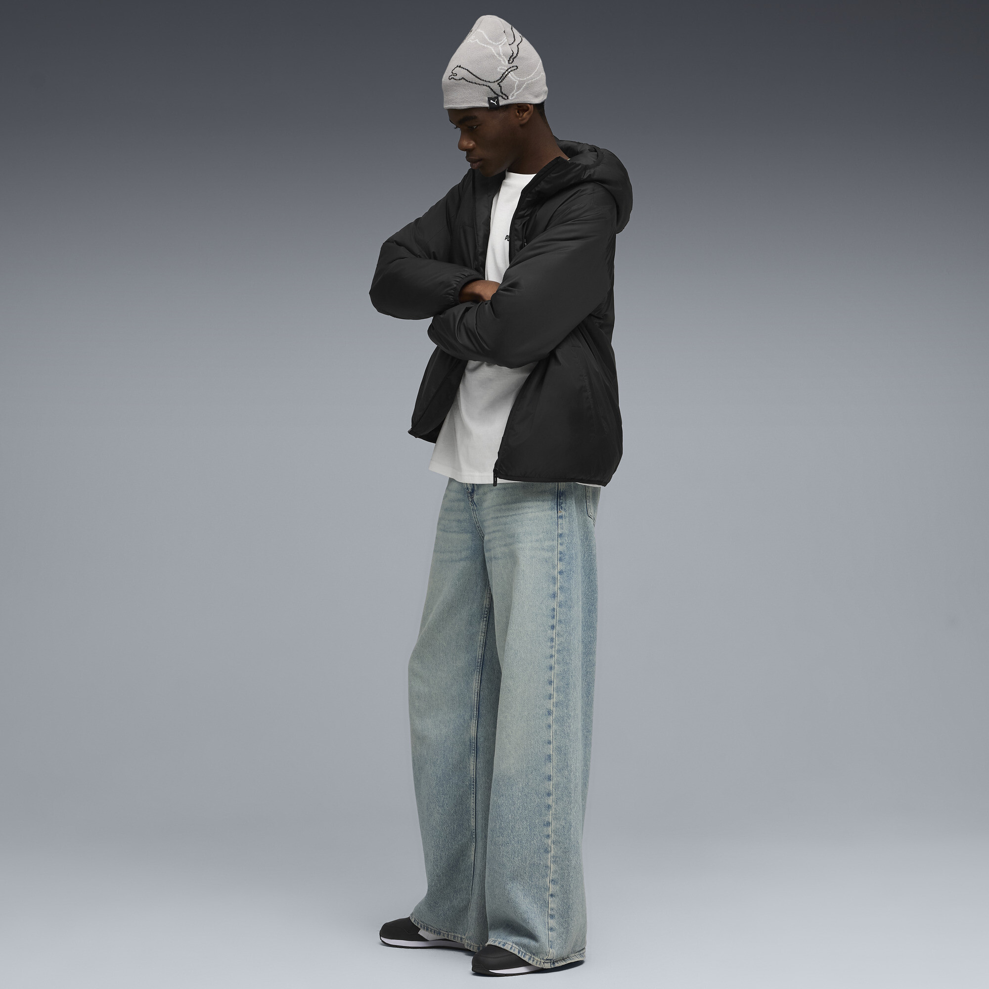 PUMA Essentials licht gewatteerd jack voor Heren, Zwart, Maat XXL thumbnail 4