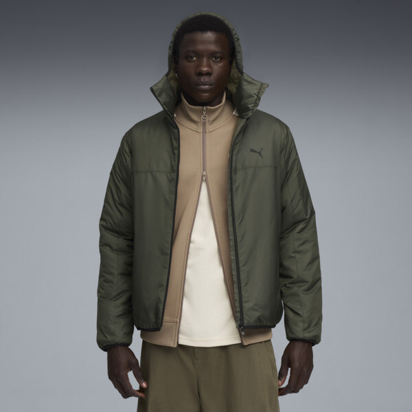 Campera PUMA acolchada Essentials Light para Hombre En Dark Olive