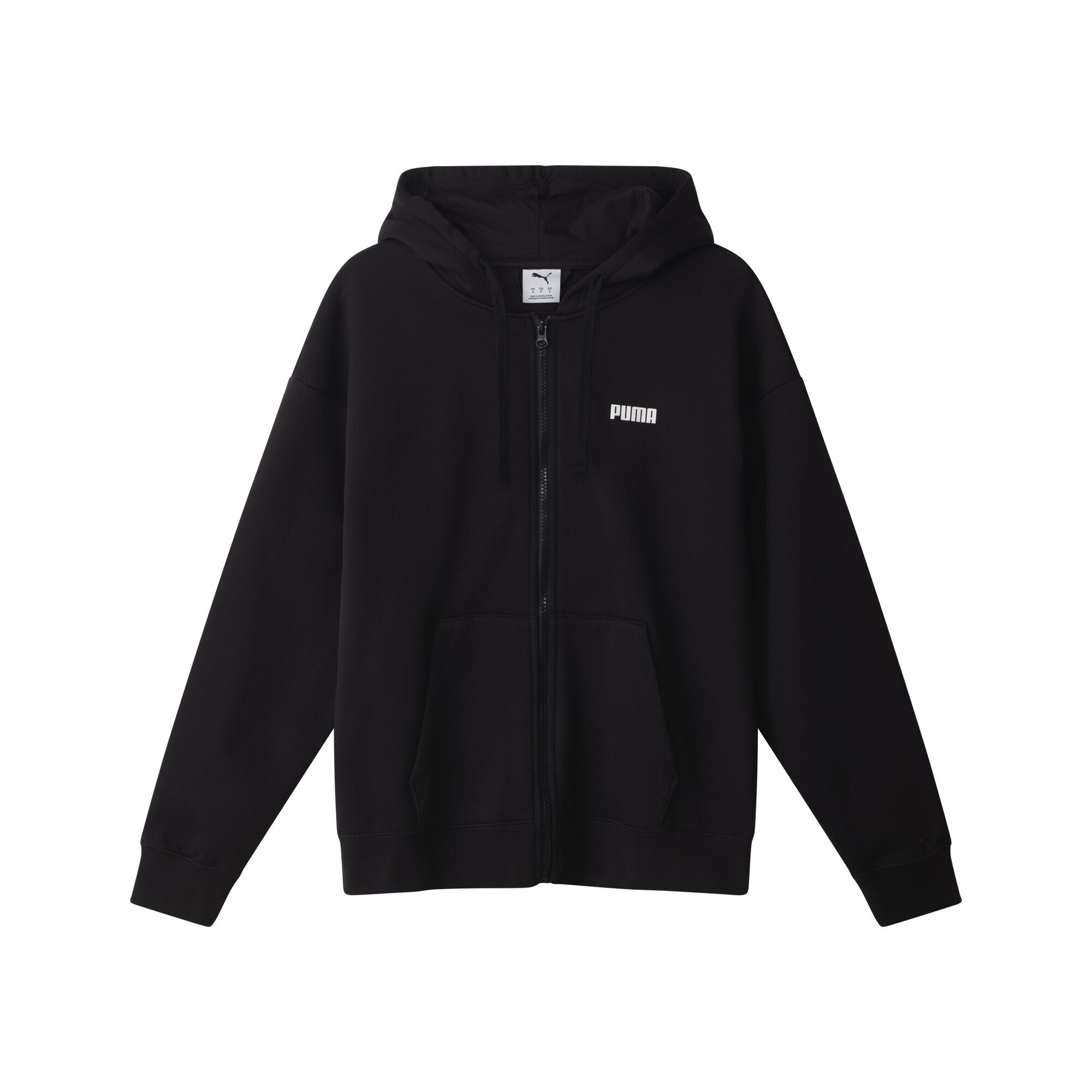 PUMA Essentials Small Logo hoodie met rits voor Dames, Zwart, Maat M