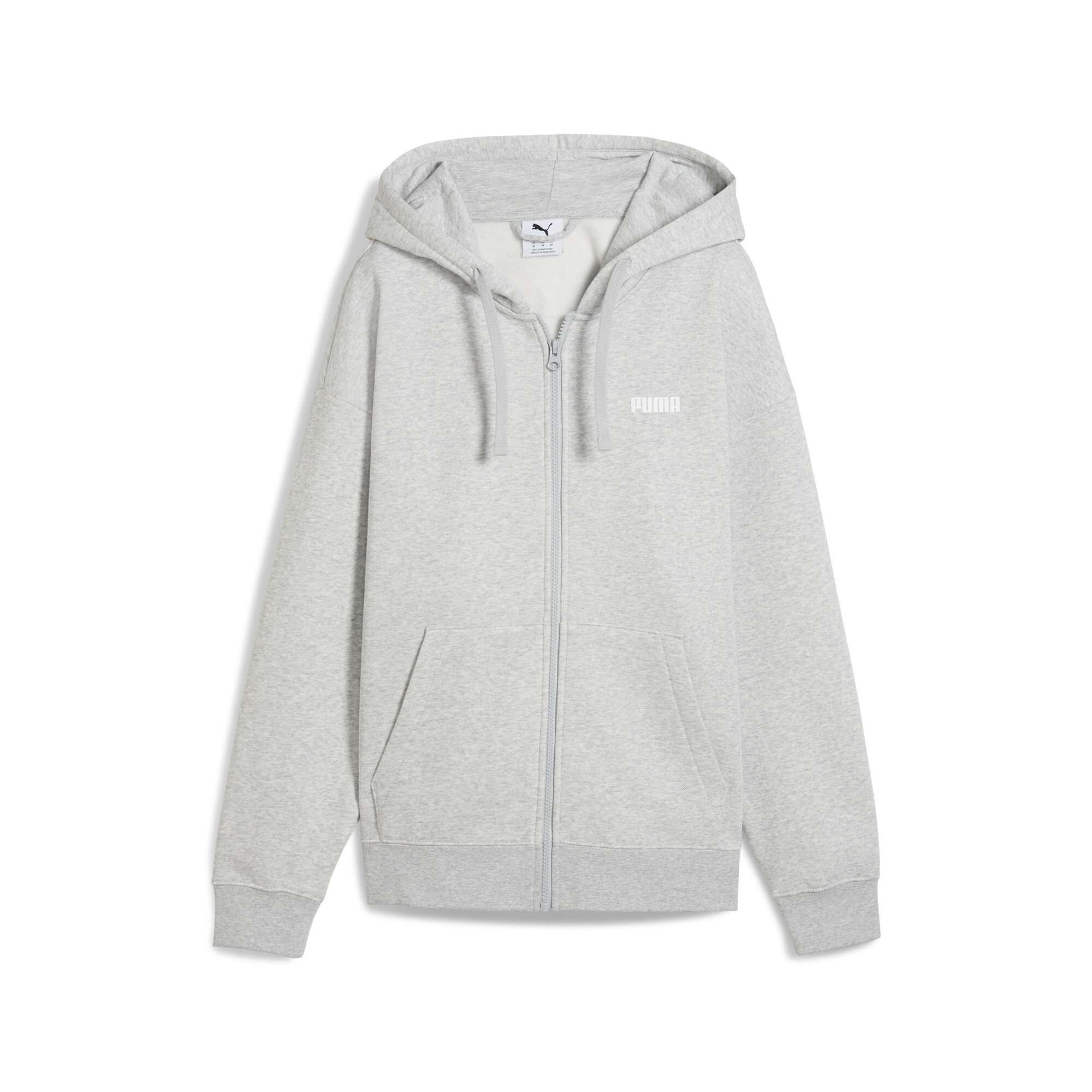 PUMA Essentials Small Logo hoodie met rits voor Dames, Grijs, Maat 3XL