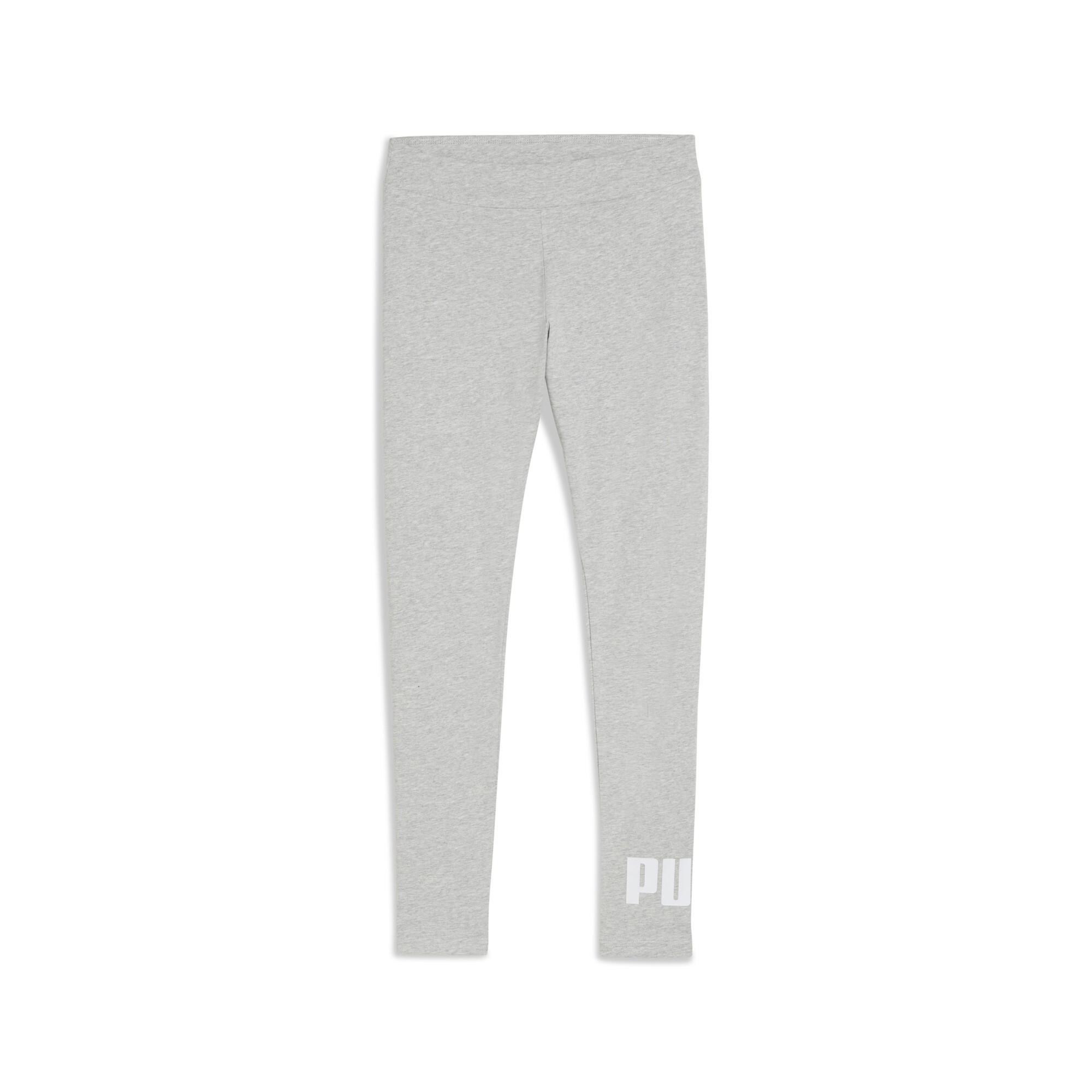 Puma Essentials Logo Leggings Damen | Mit Logo Print | Light Gray Heather | Größe: XL