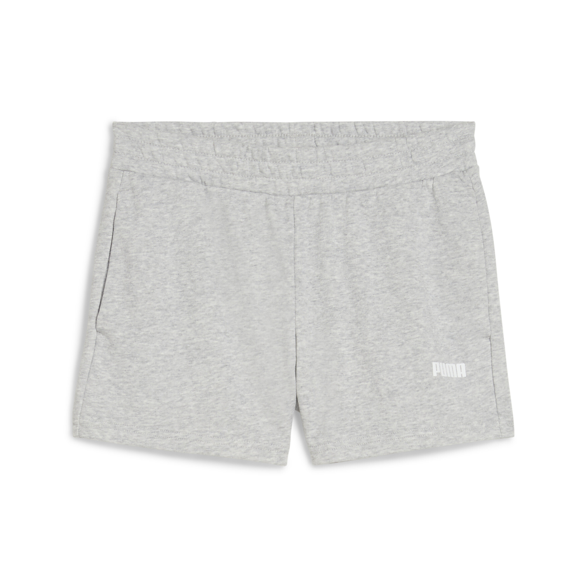 Puma Essentials Logo 4'' Shorts Damen | Mit Plain | Light Gray Heather | Größe: XXS