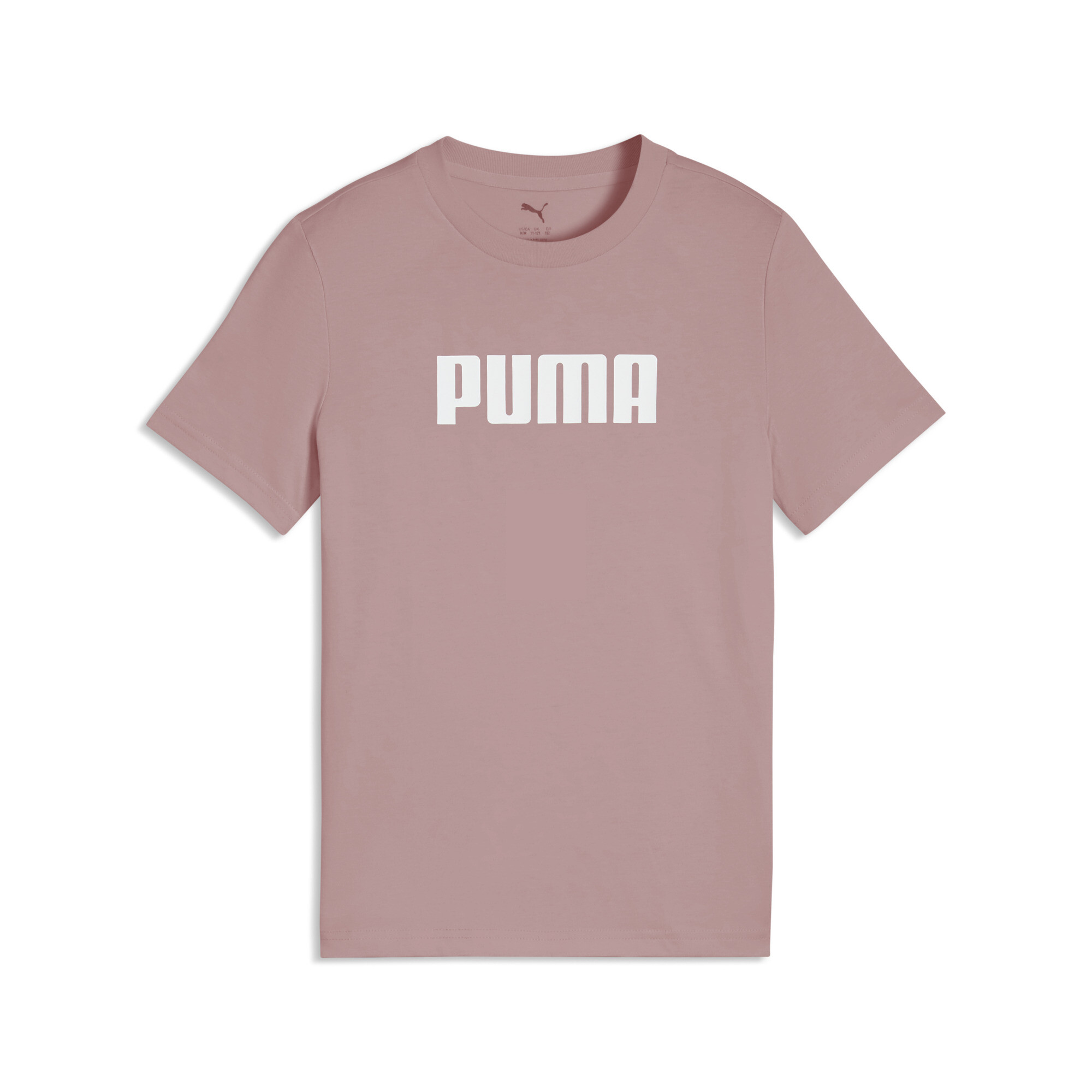 PUMA Essentials Logo T-shirt voor Dames, Roze, Maat 7-8Y