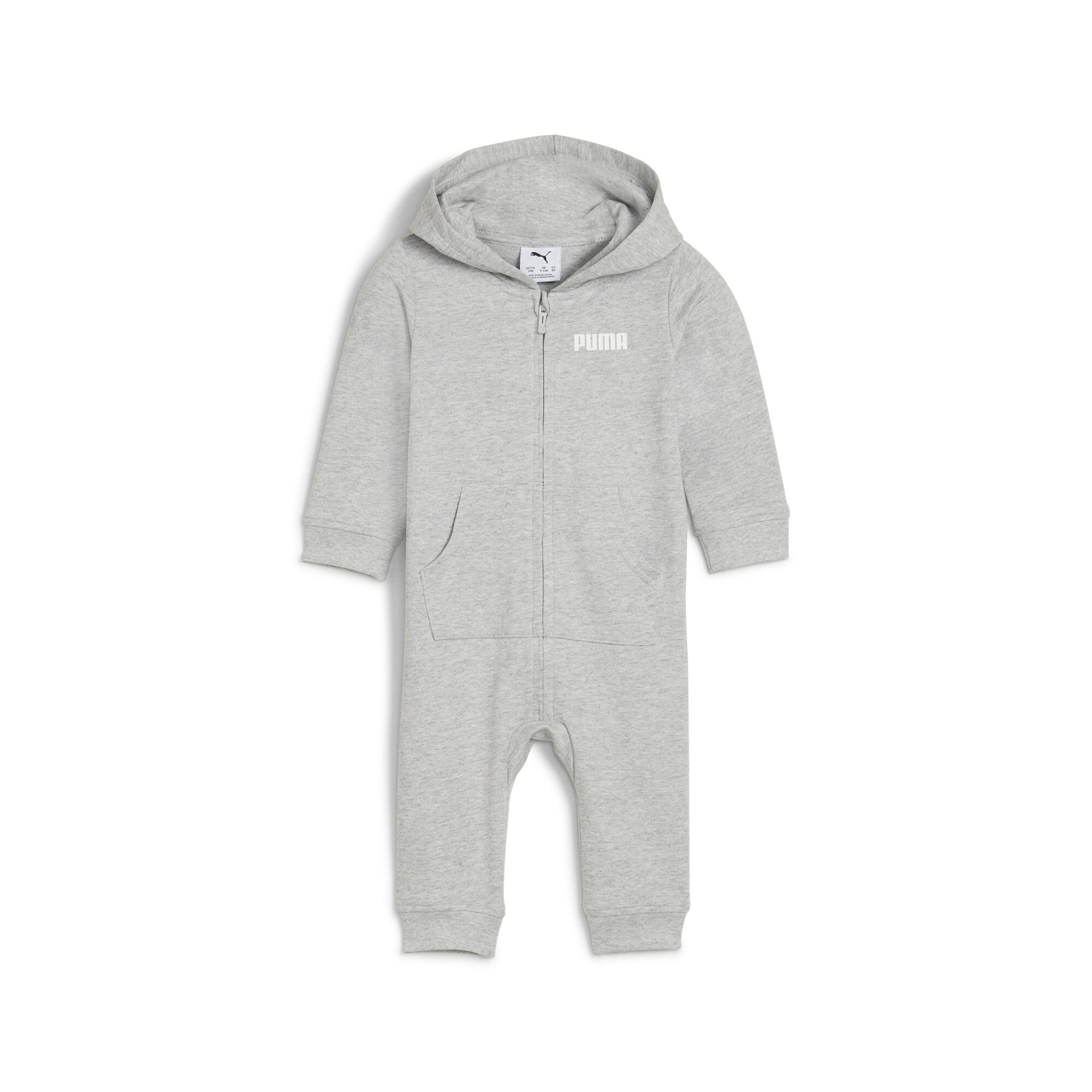 Puma Essentials Logo Strampler Babys | Mit Plain | Light Gray Heather | Größe: 1-2Y