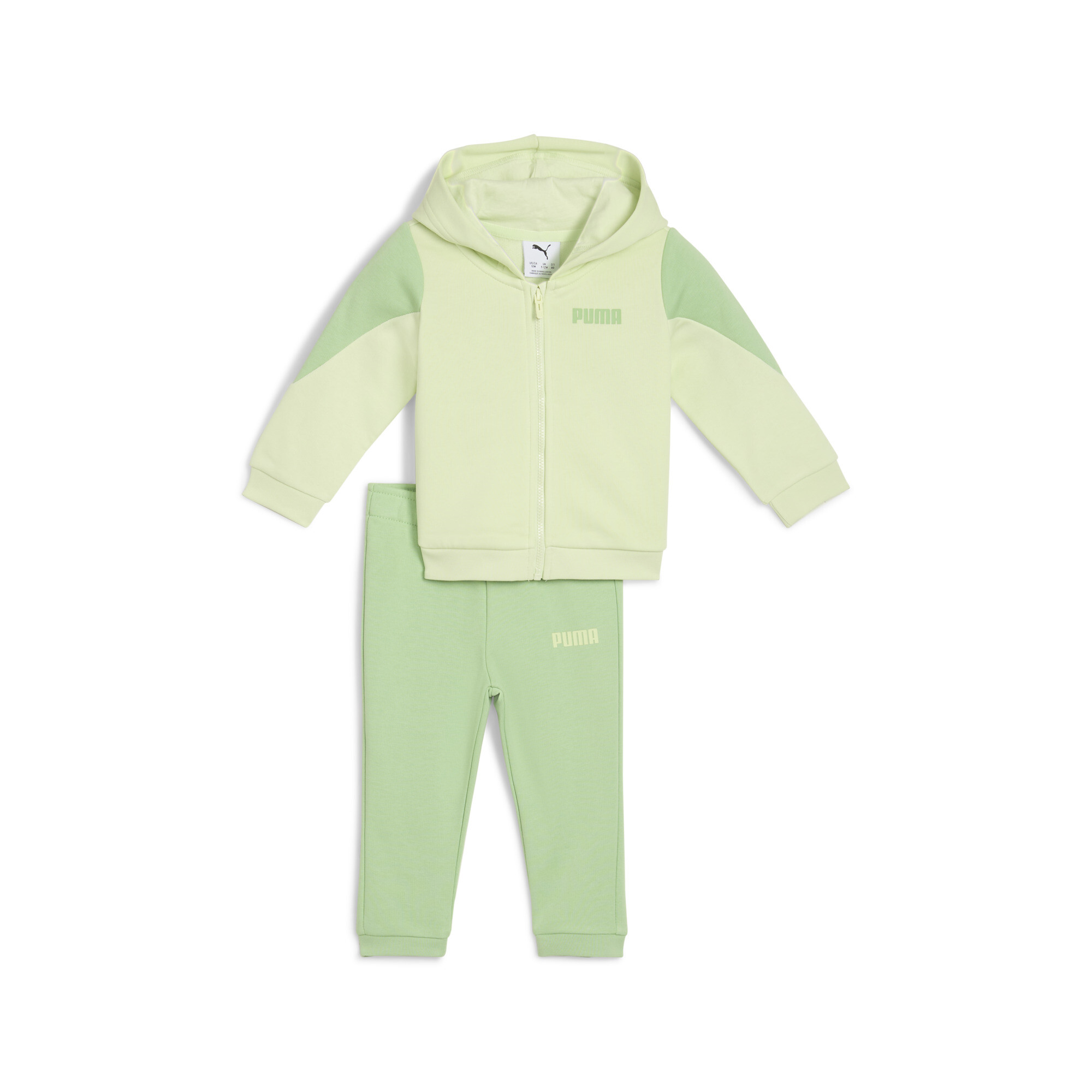 Puma Essentials Logo Hoodie-Set Babys | Mit Plain | Green Illusion | Größe: 3-4Y