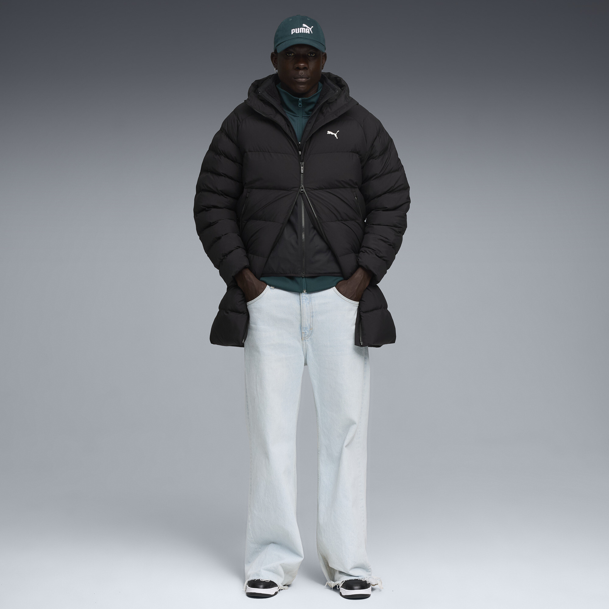PUMA Mono parka met capuchon voor Heren, Zwart, Maat M thumbnail 4