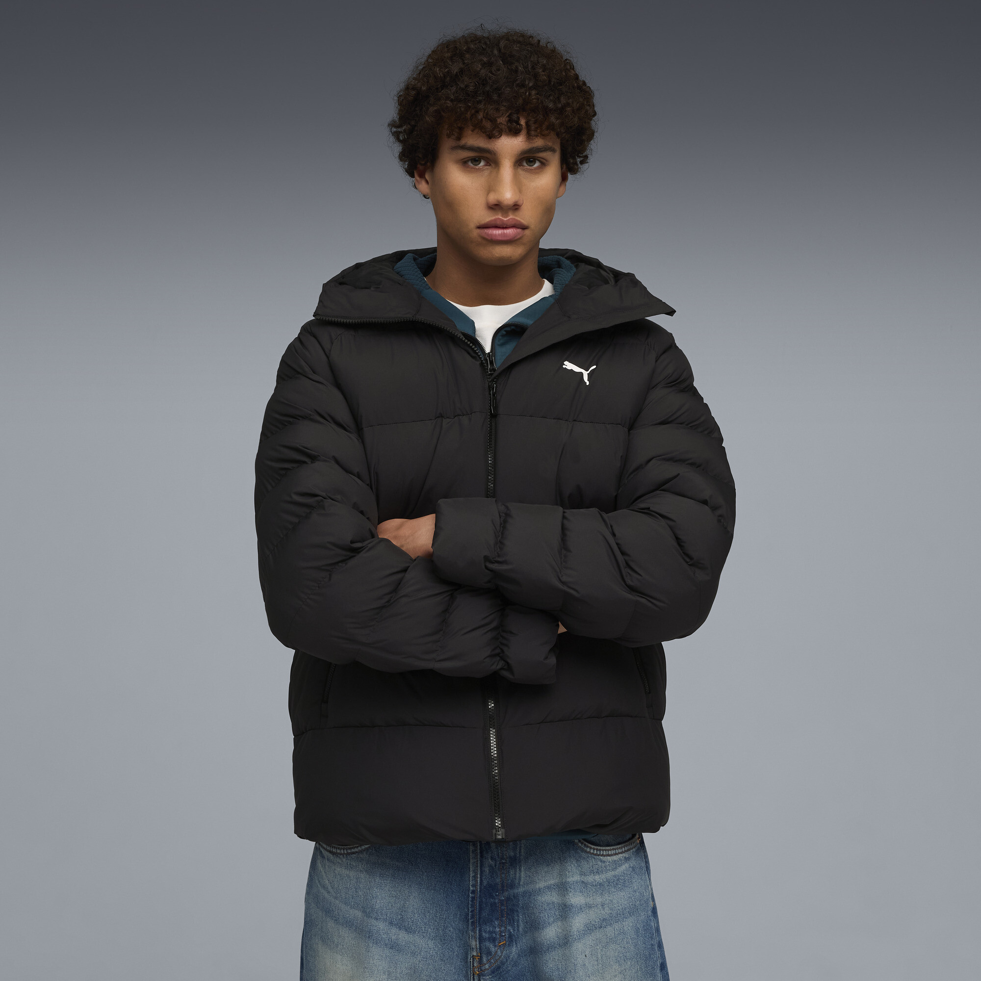 Puma Mono Hooded Jacket Men In Black